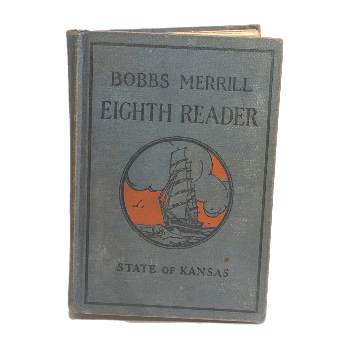 Bobbs Merrill Eighth Reader CR 1926 Vtg Baker Homeschool Distress 100 Yr. Old.