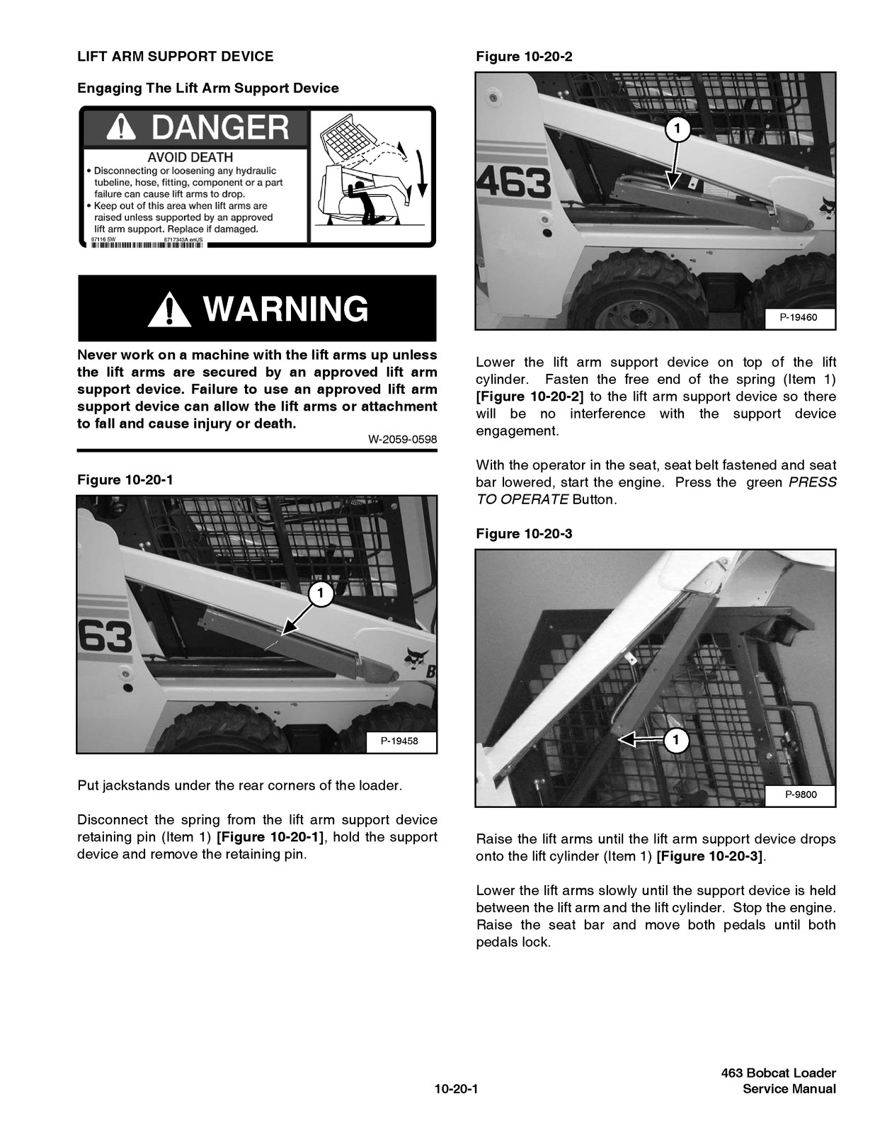 BOBCAT 463 Skid Steer Loader Service Manual 2006 SN 522111001 Up, FOLDOUTS