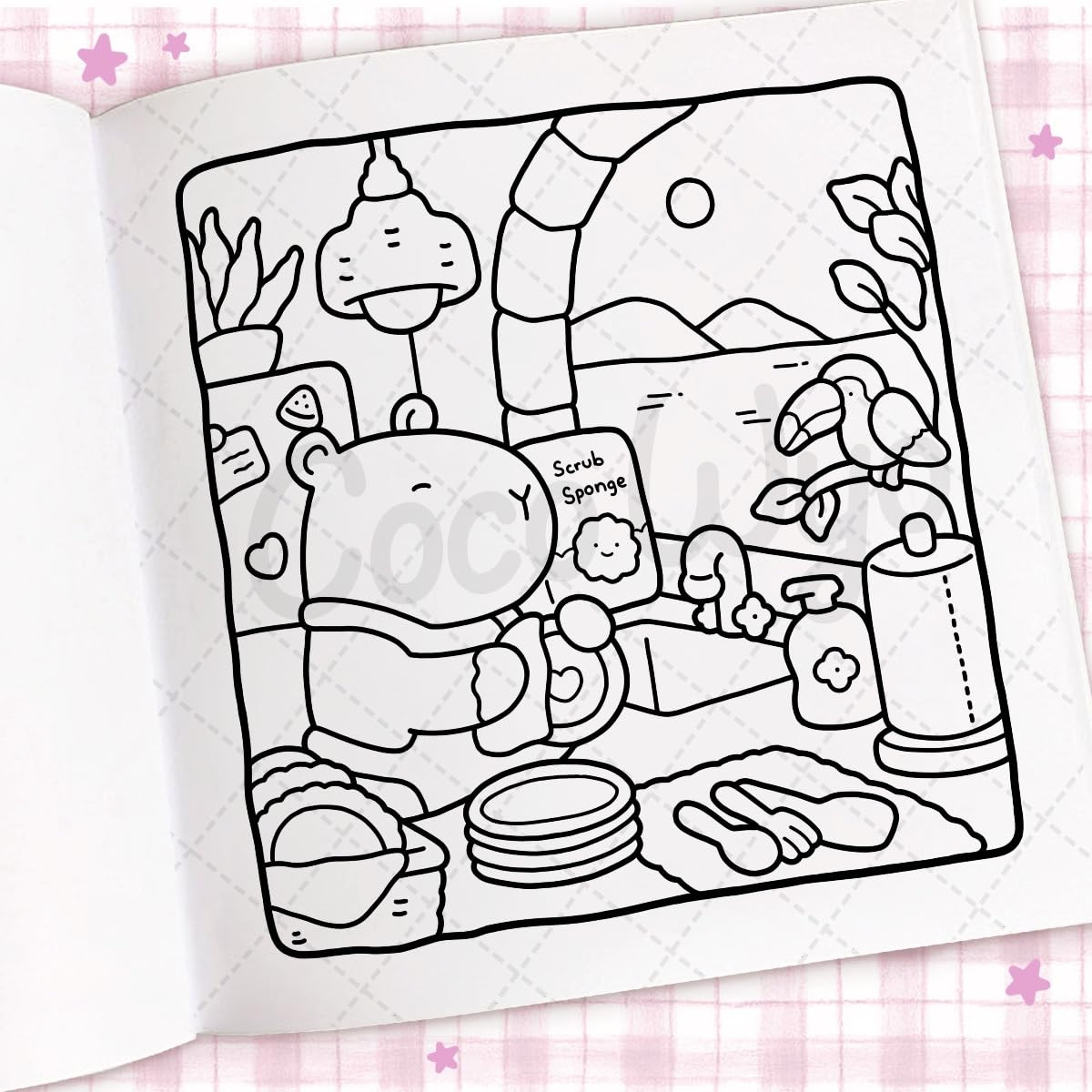Cozy Days: Coloring Book for Adults and Kids (Cozy Spaces Coloring)