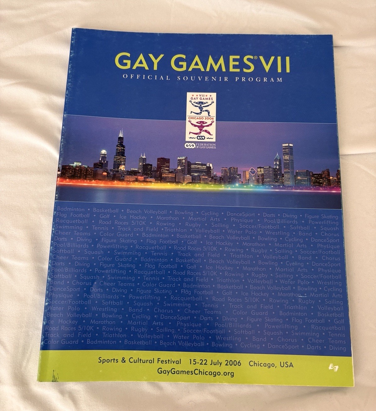 RARE – 2006 GAY GAMES VII & CULTURAL FESTIVAL OFFICIAL PROGRAM – Chicago LGBT