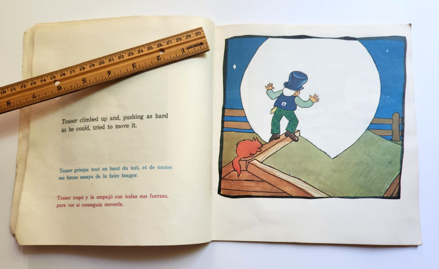 Teaser And The Firecat Book Cat Stevens French English Spanish Vintage 1973