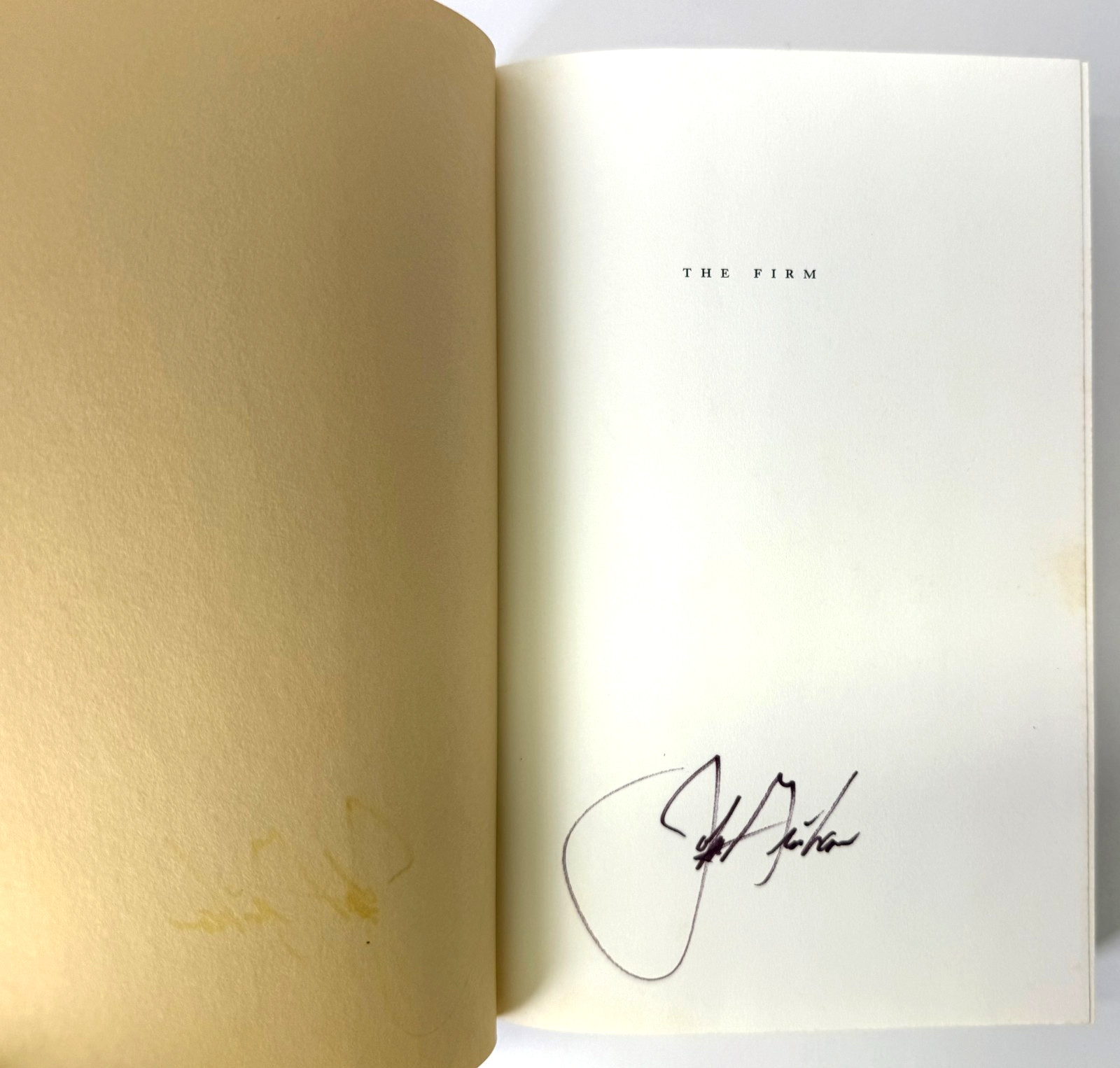 The Firm FLAT SIGNED by John Grisham 1991 HCDJ 3rd printing in Mylar, Very Good