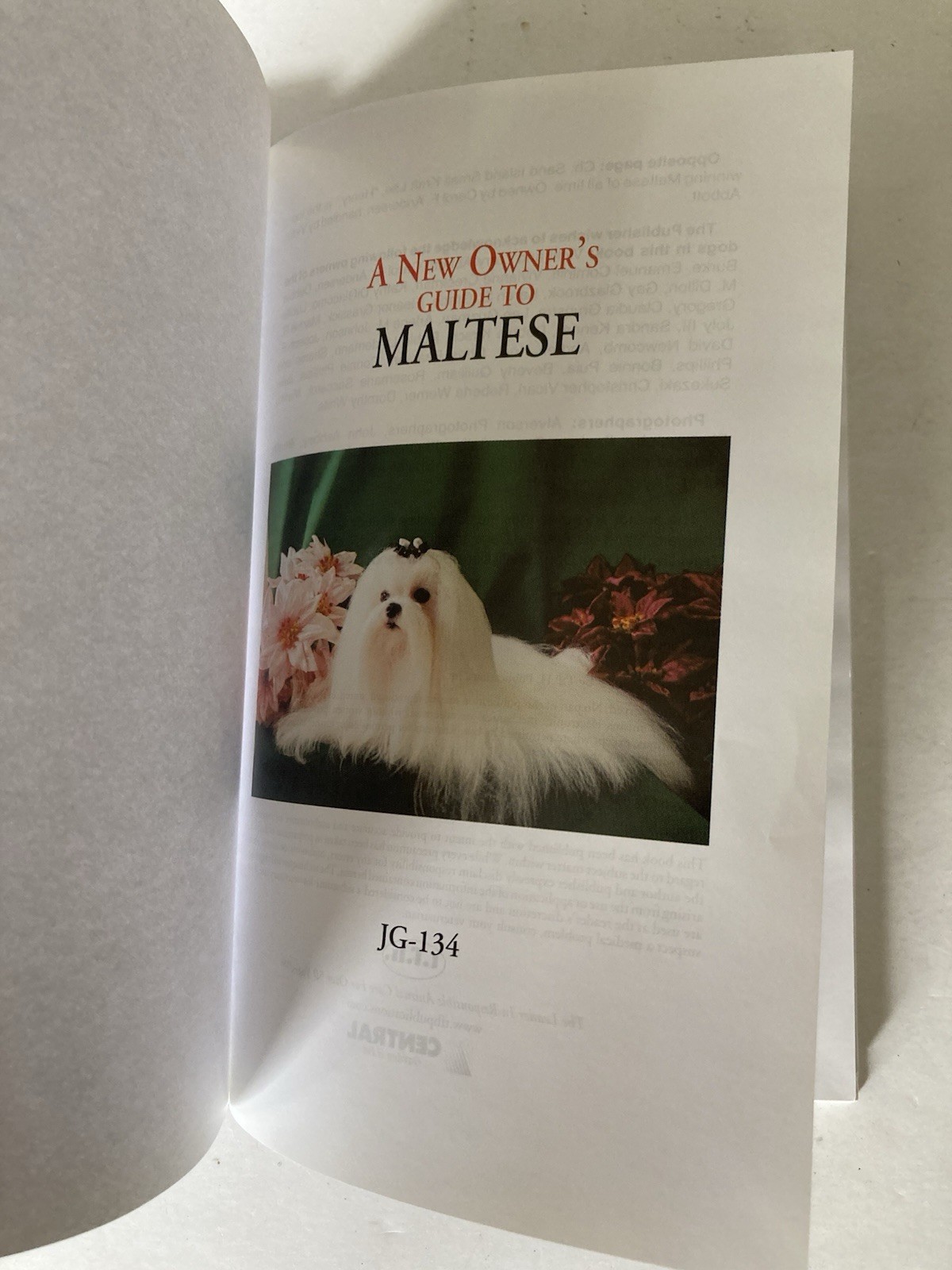 A New Owner’s Guide to Maltese by Vicki Abbott Hardcover Book