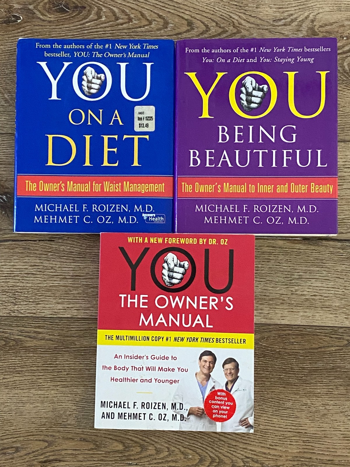 Lot of 3 “You” books by Dr. Oz & Dr. Roizen “Being Beautiful” “You on a Diet”..