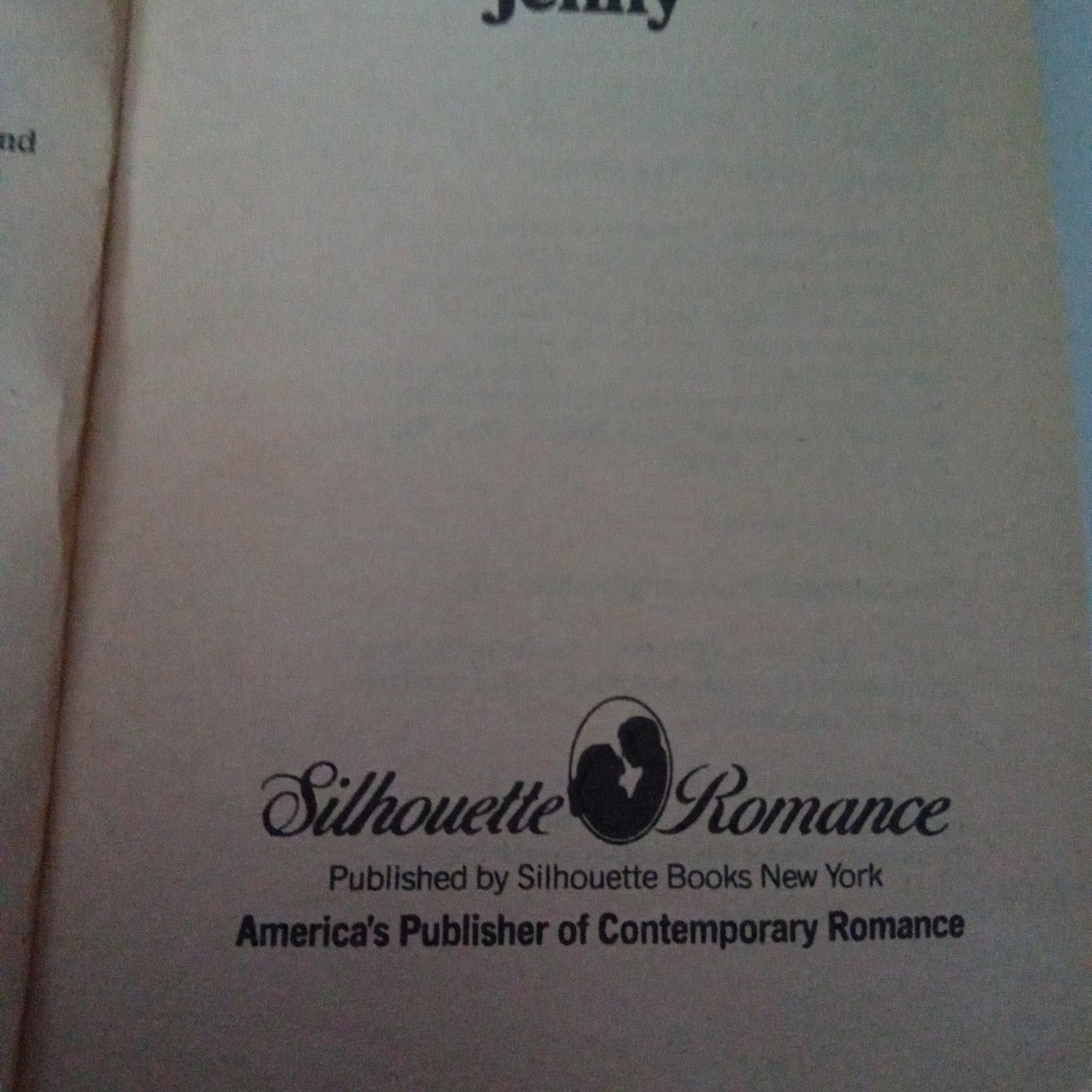 Loving Jenny Theresa Weir Silhouette Romance 650 Vintage Paperback 1989