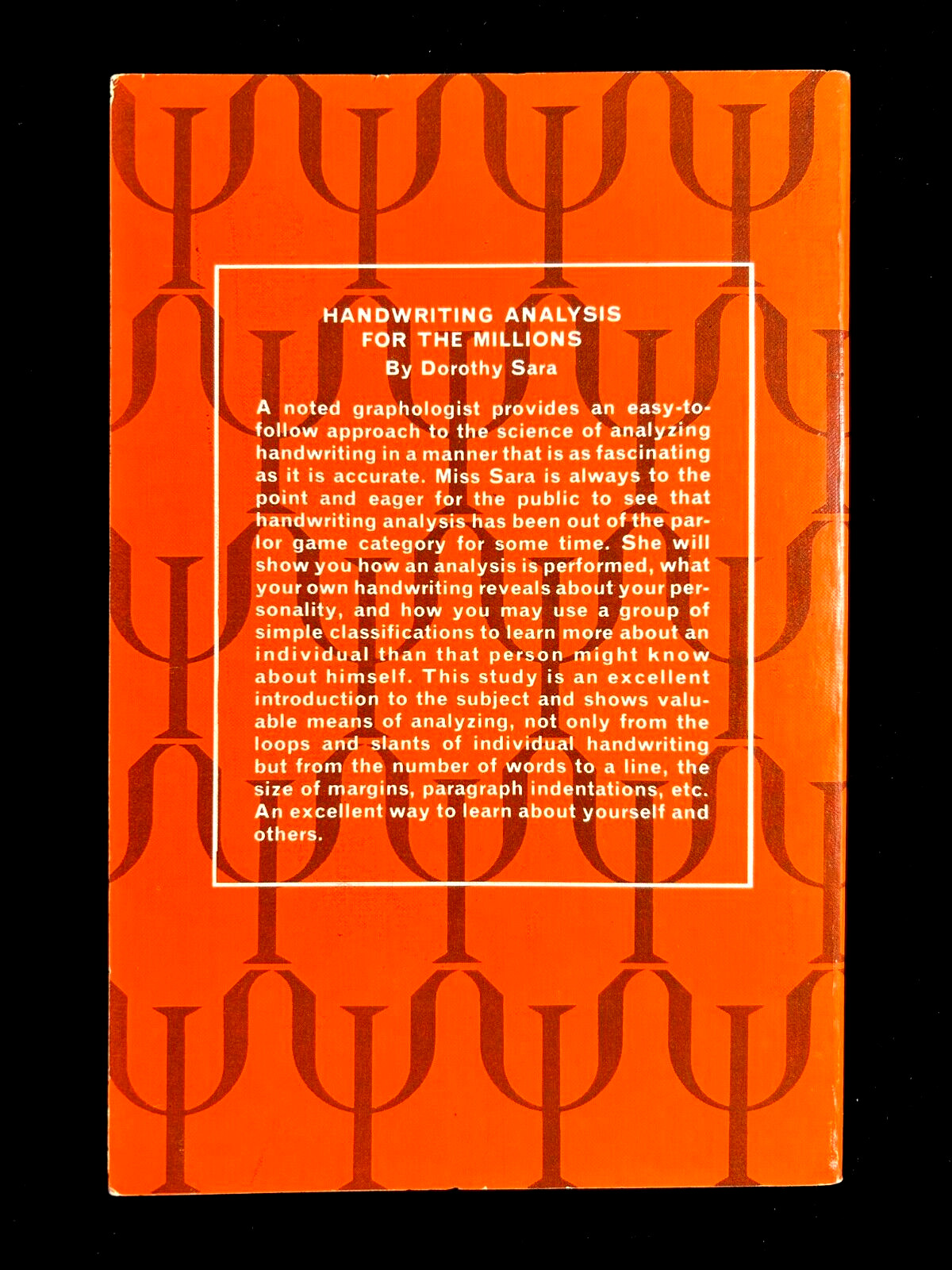 Handwriting Analysis for the Millions Dorothy Sara 1967 1st PB VG