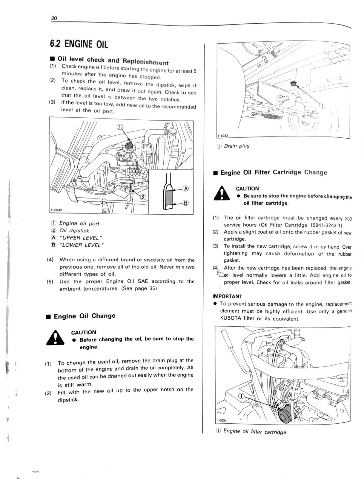 KUBOTA G2000 G1900 G1800 Operators Manual TOUGH BINDING – PROTECTIVE COVERED