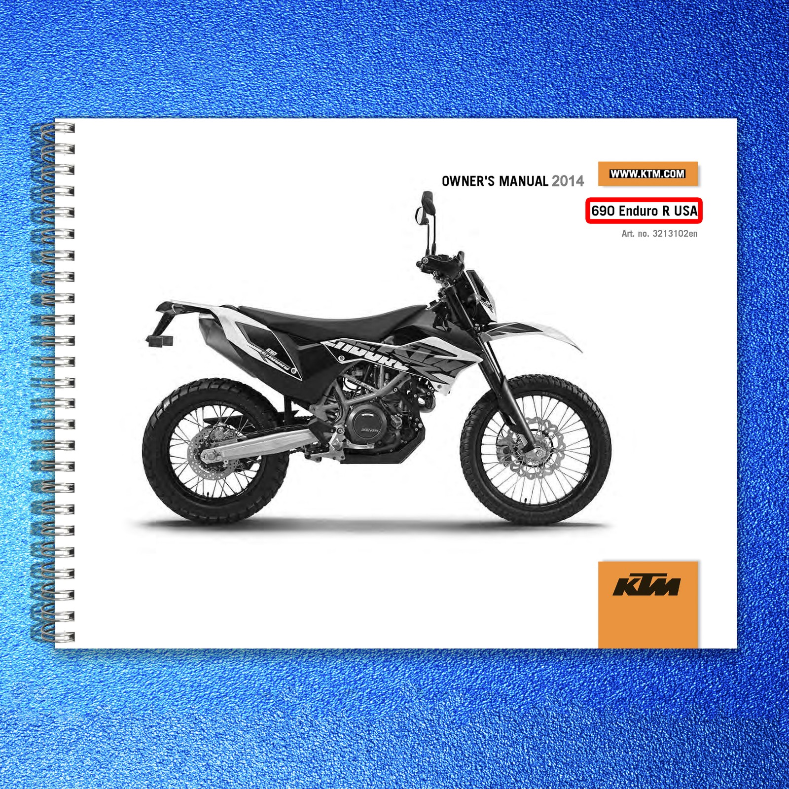 KTM 690 Enduro R USA Owners Manual 2014 – STEEL WIRE BOUND – PROTECTIVE COVERS