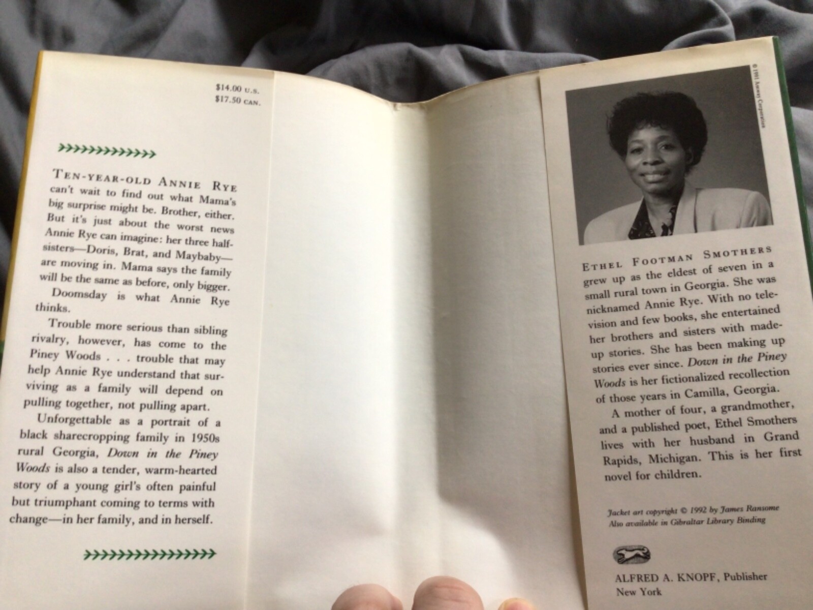 *Signed* Down in the Piney Woods by Ethel Footman Smothers (1992, Hardcover)