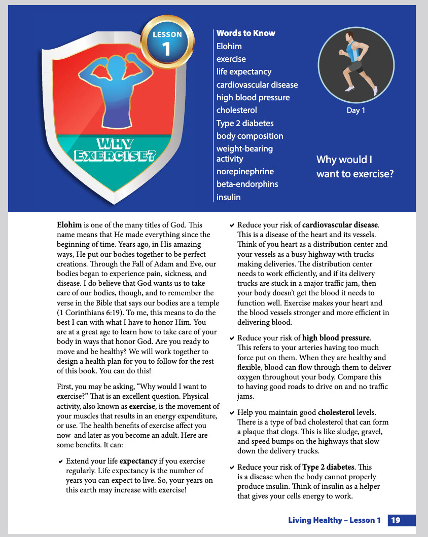 Masterbooks LIVING HEALTHY 4th 5th or 6th Grade Health curriculum MB homeschool