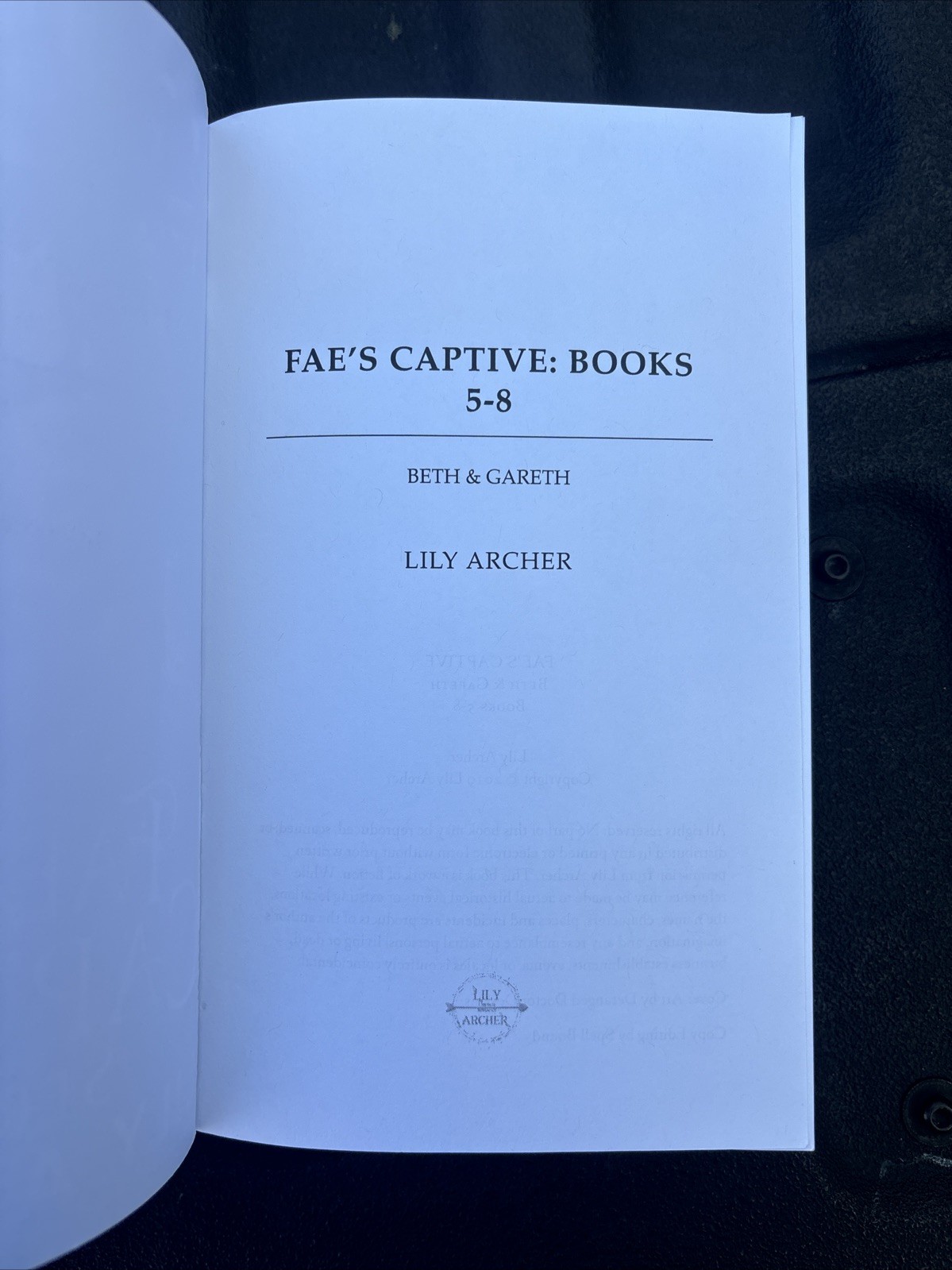 Fae’s Captive: Books 1-4 & 5-8 by Lily Archer Paperback Set