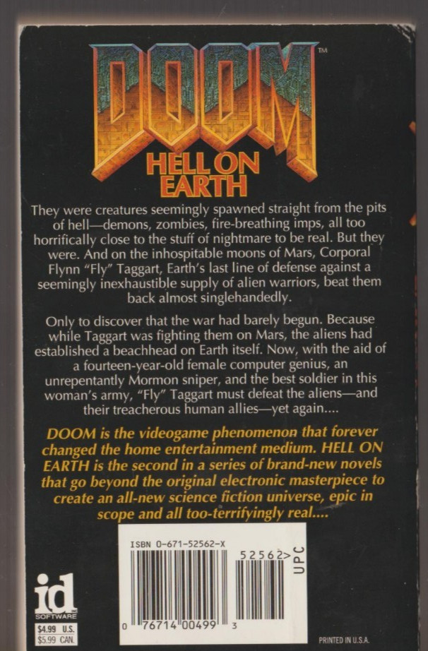 DOOM Hell On Earth 1995 1st Edition / 1st print – Paperback – Dafydd ab Hugh
