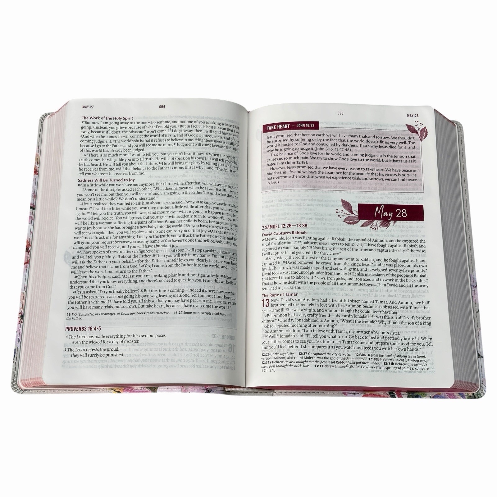 NLT Holy Bible Everyday Devotional Bible for Women New Living Translation Floral