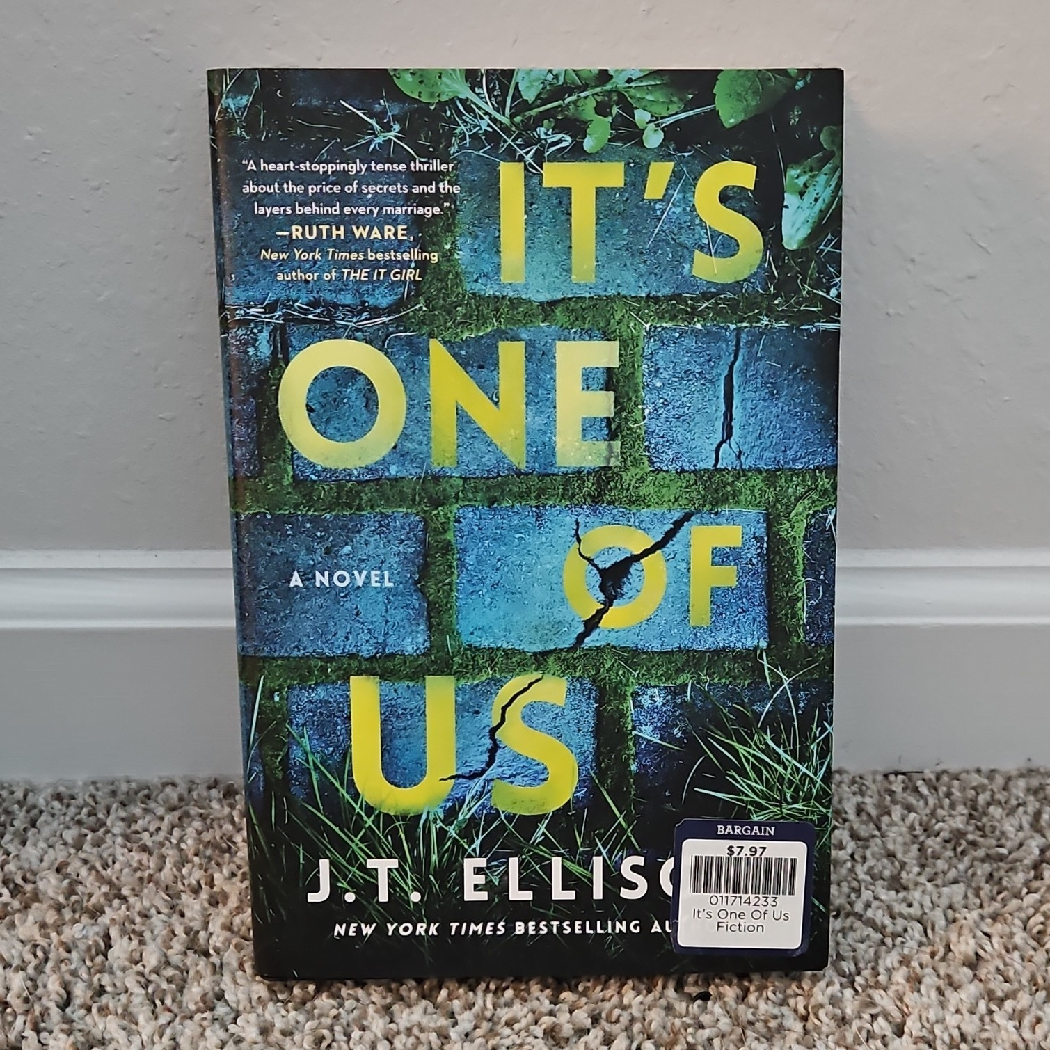 J.T. Ellison It’s One of Us Hardcover Fiction Novel Thriller Suspense