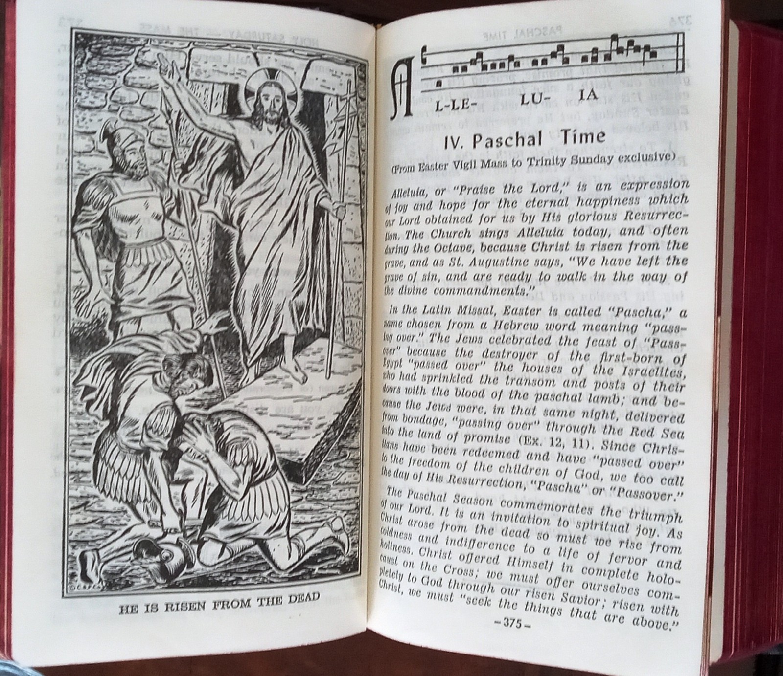 ANTIQUE CATHOLIC LATIN ENGLISH MISSAL; FINE BINDING; TLM BRIGHT GILT; CA.. 1961
