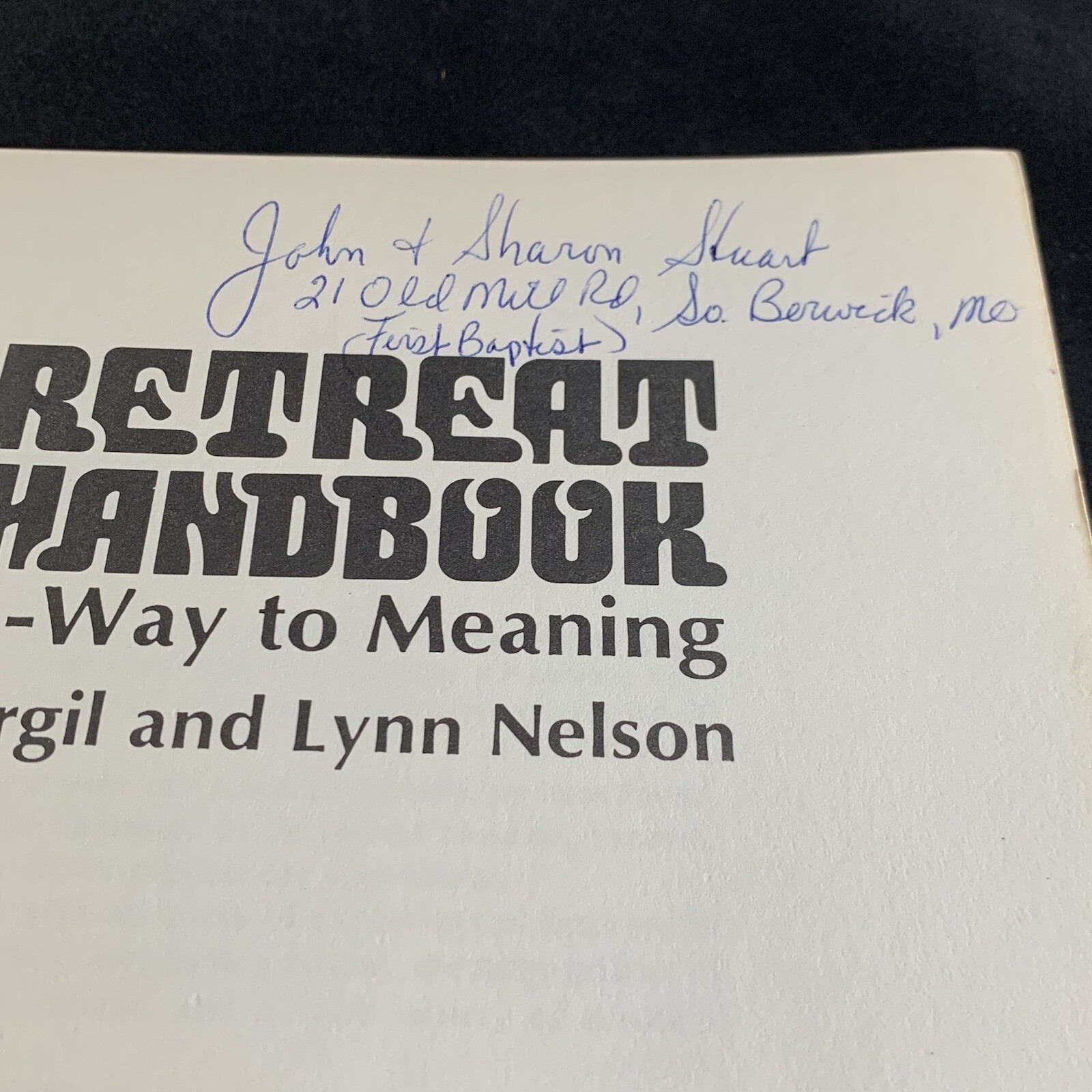 Retreat Handbook Paperback Lynn, & Virgil Nelson 1977 Judson Press 70s Religious