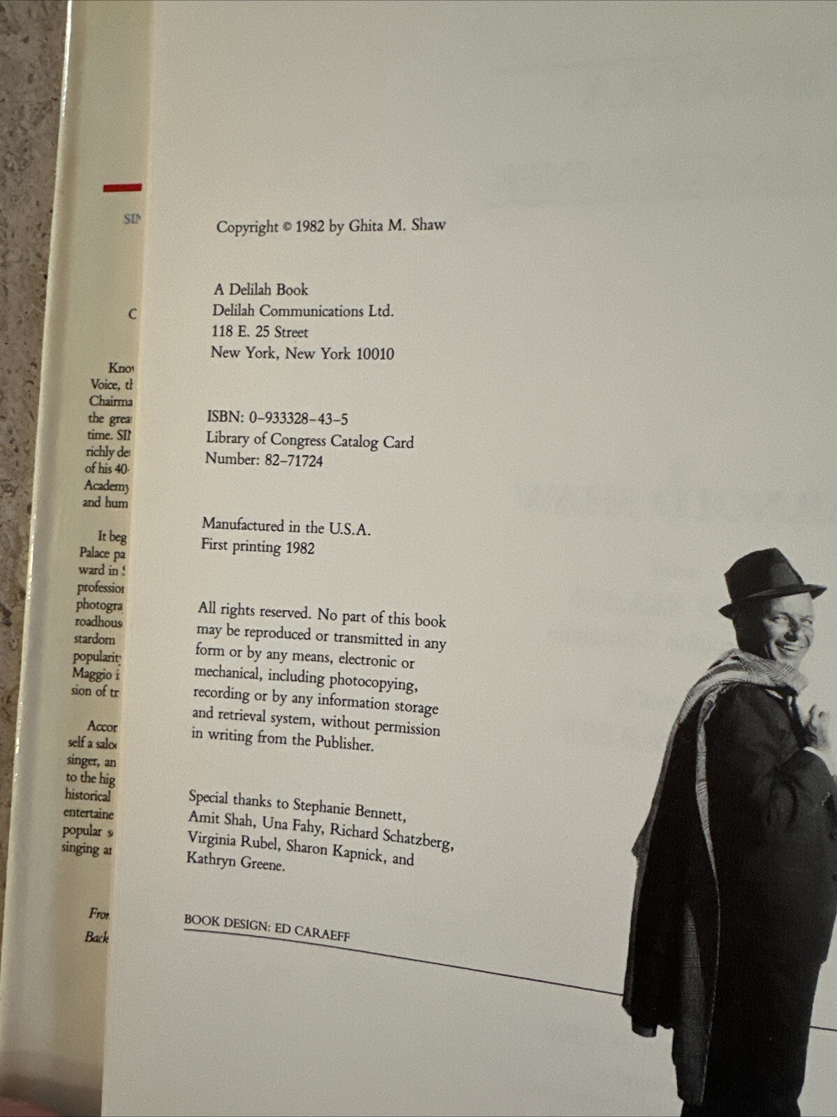 Sinatra The Entertainer by Arnold Shaw 1982