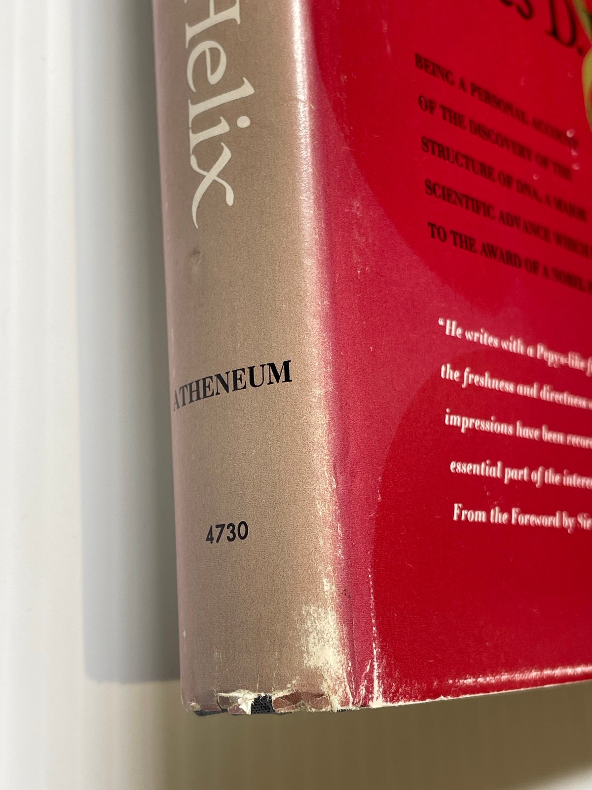 The Double Helix – James D. Watson – First Printing, Atheneum, 1968