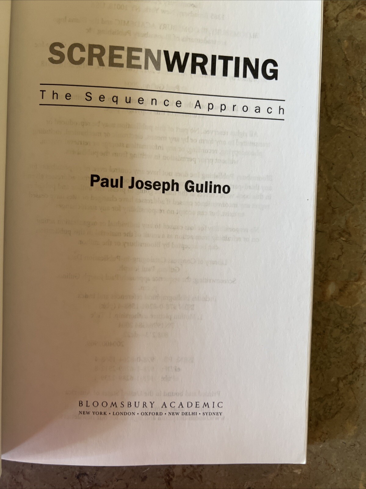 Screenwriting: The Sequence Approach by Paul Joseph Gulino Paperback