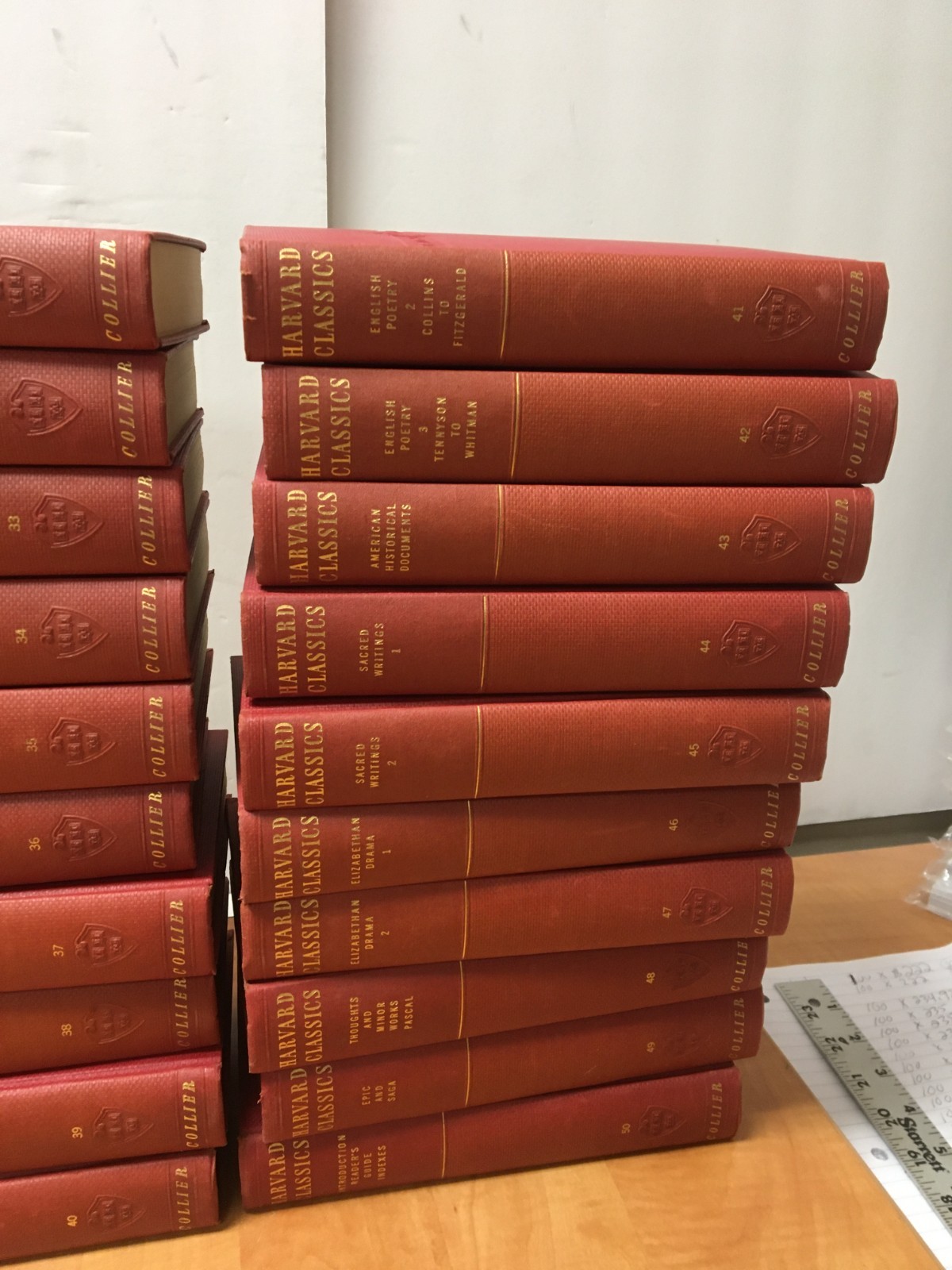 The Harvard Classics Complete 52 Volume set with lectures RARE Red 1937 /1938