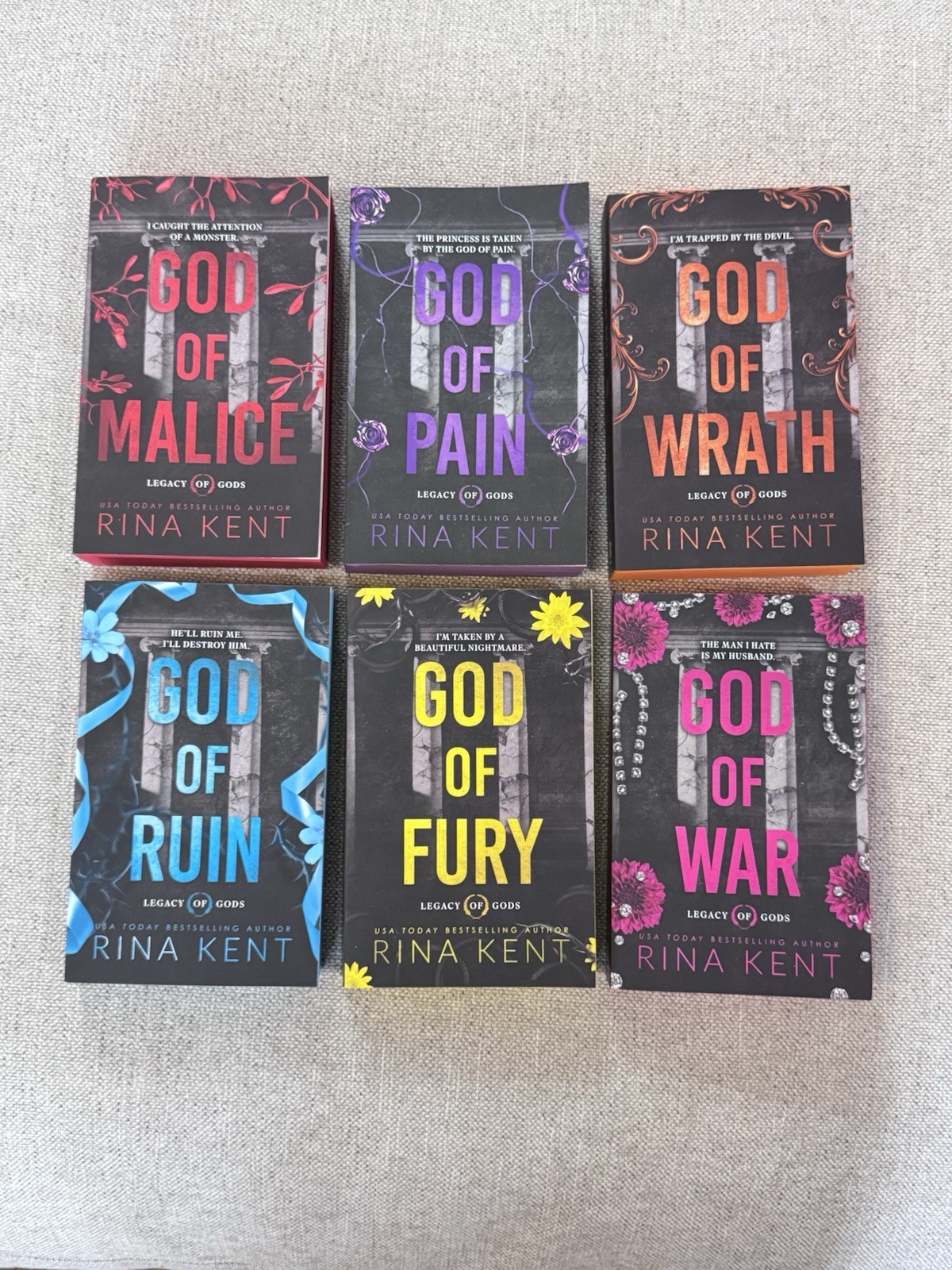 Legacy of Gods Rina Kent Deluxe Sprayed Edge Editions. Signed New God Of Malice