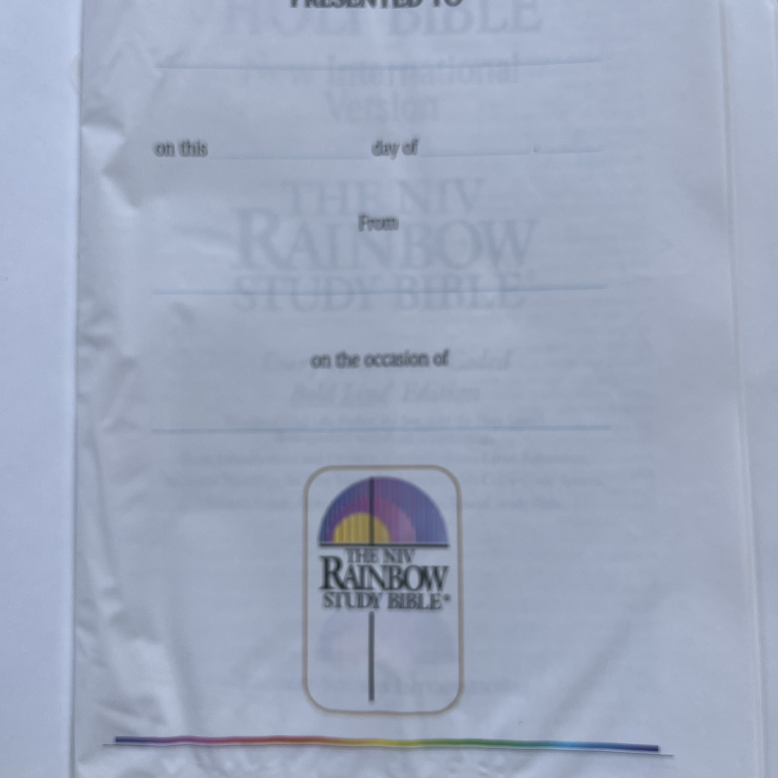 Rainbow Study Bible NIV New International Version Genuine Bon Leather Zig Ziglar