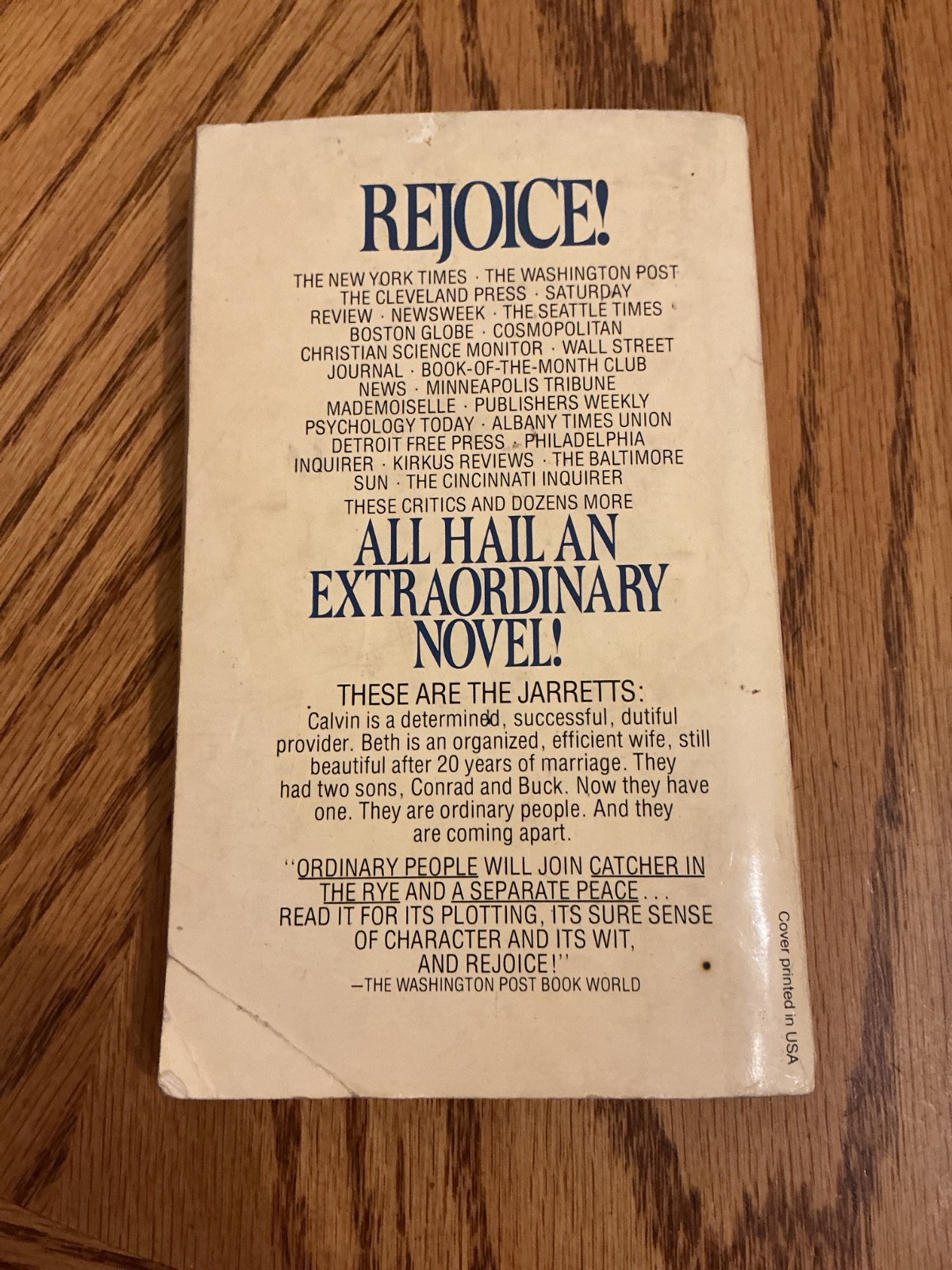 Ordinary People by Judith Guest (1977, Mass Market Paperback)