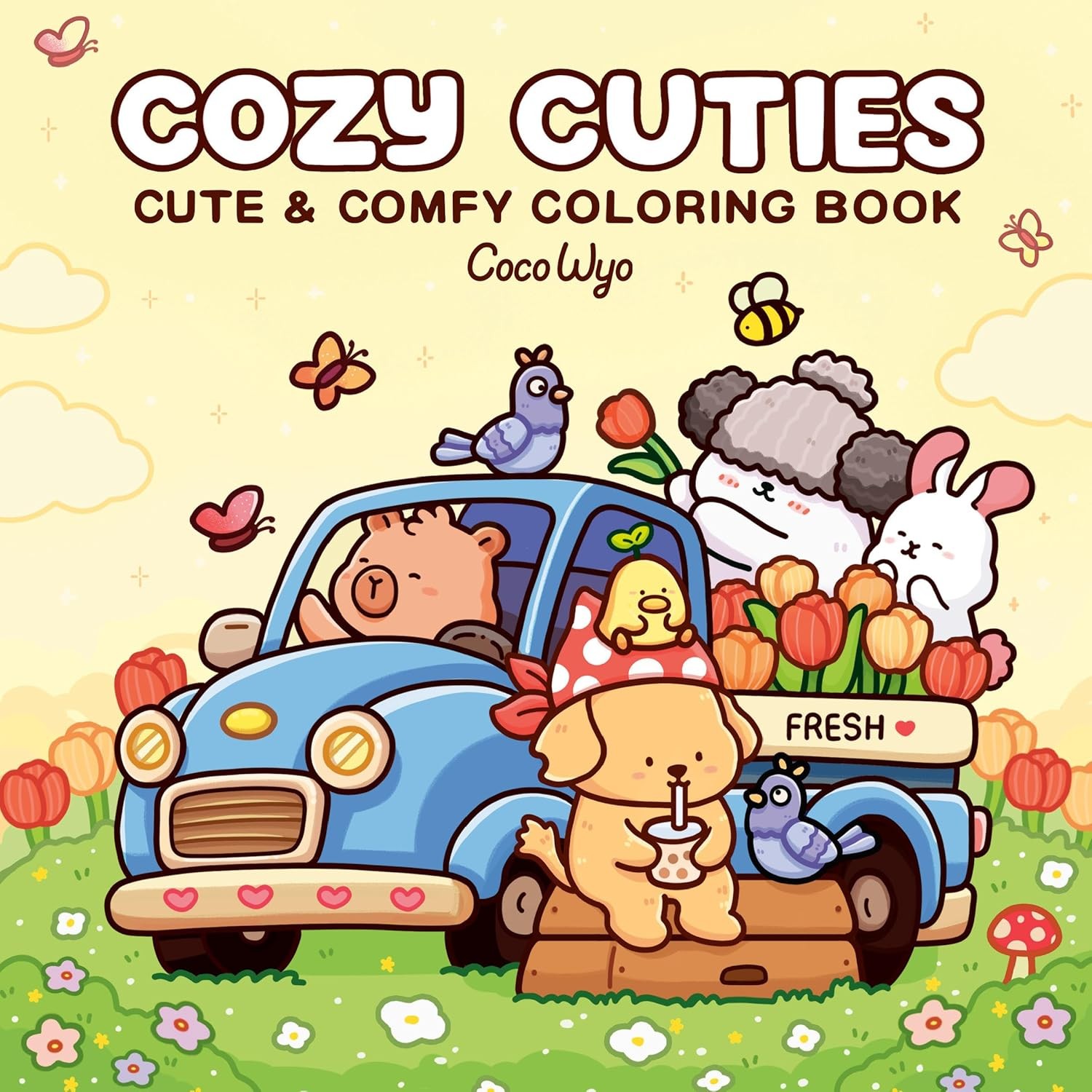 Cozy Cuties: Coloring Book for Adults and Kids (Cozy Spaces Coloring) by Coco