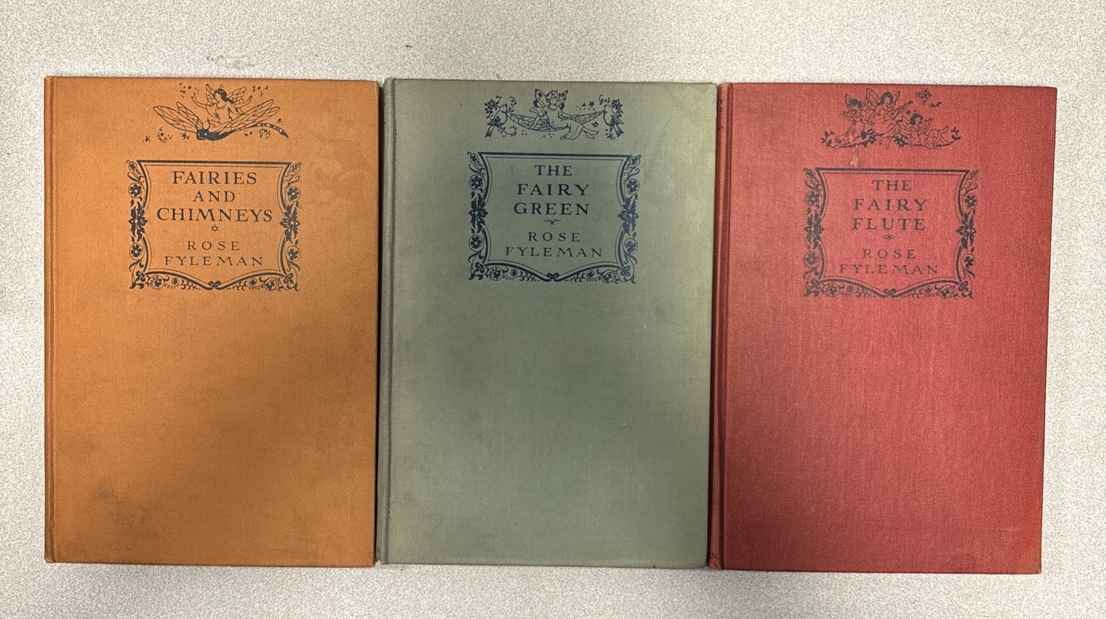 3 Volumes By Rose Fyleman Fairies&Chimneys, The Fairy Green And The Fairy Flute