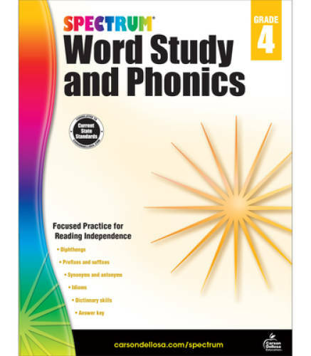 Spectrum Word Study and Phonics, Grade 4 – Paperback By Spectrum – GOOD