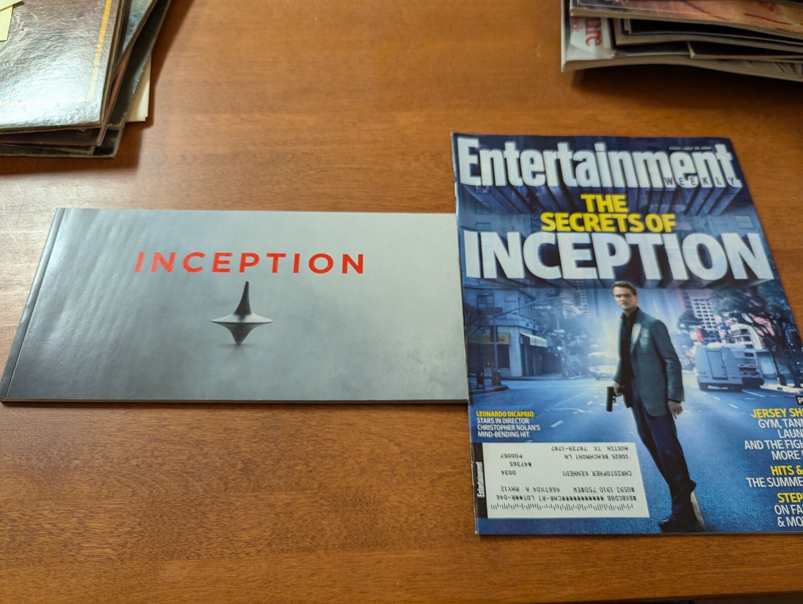 Inception For Your Condsideration Book EW issue Christopher Nolan Dicaprio
