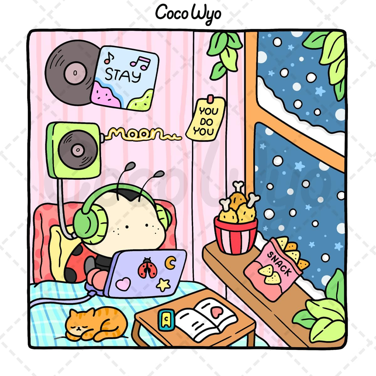Cozy Friends by Coco Wyo: Cute & Comfy Coloring Book | Paperback