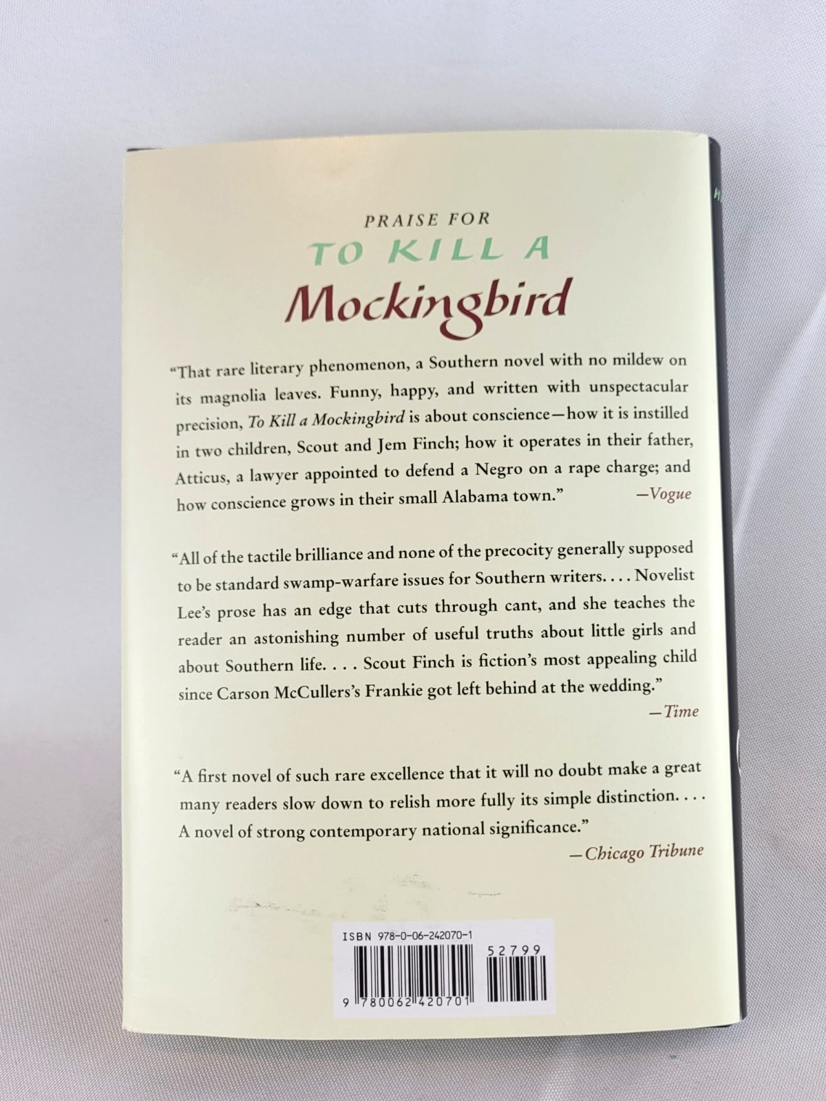 TO KILL A MOCKINGBIRD by Harper Lee Deckle Edge Hardcover Edition