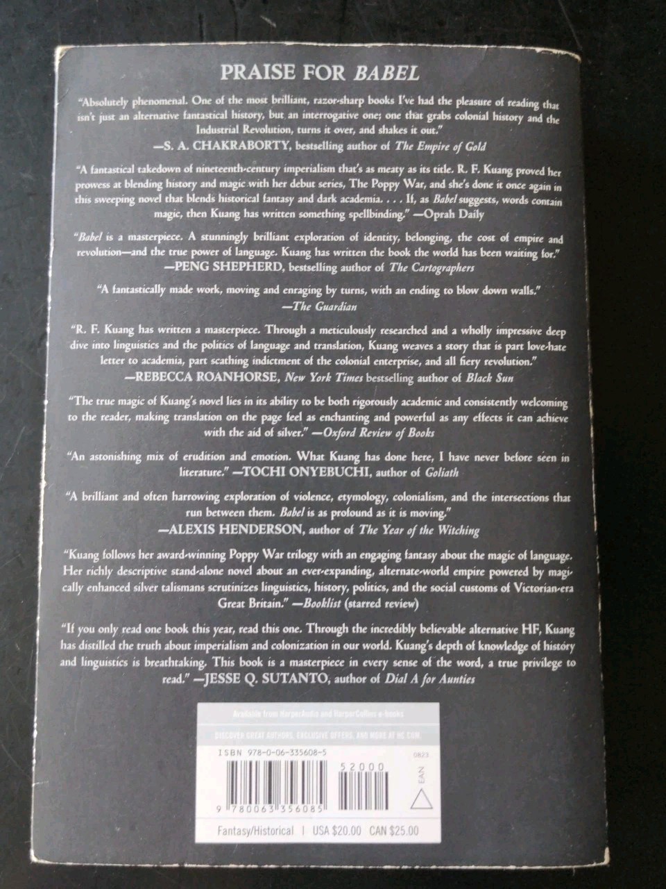 Babel Barnes & Noble Exclusive Paperback by R.F. Kuang