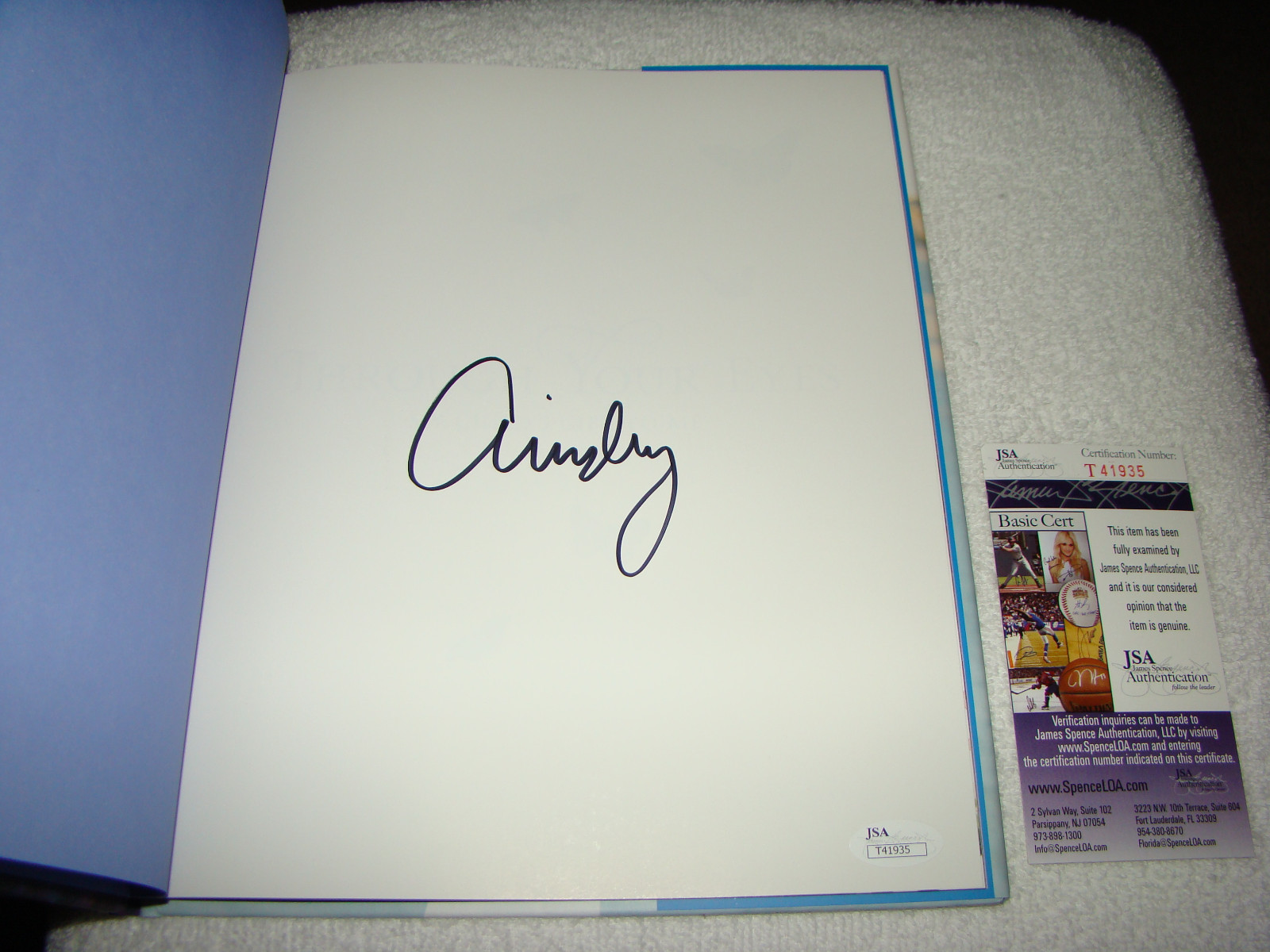 Ainsley Earhardt Signed 1st Edition Hardbak Book Through Your Eyes JSA #T41935