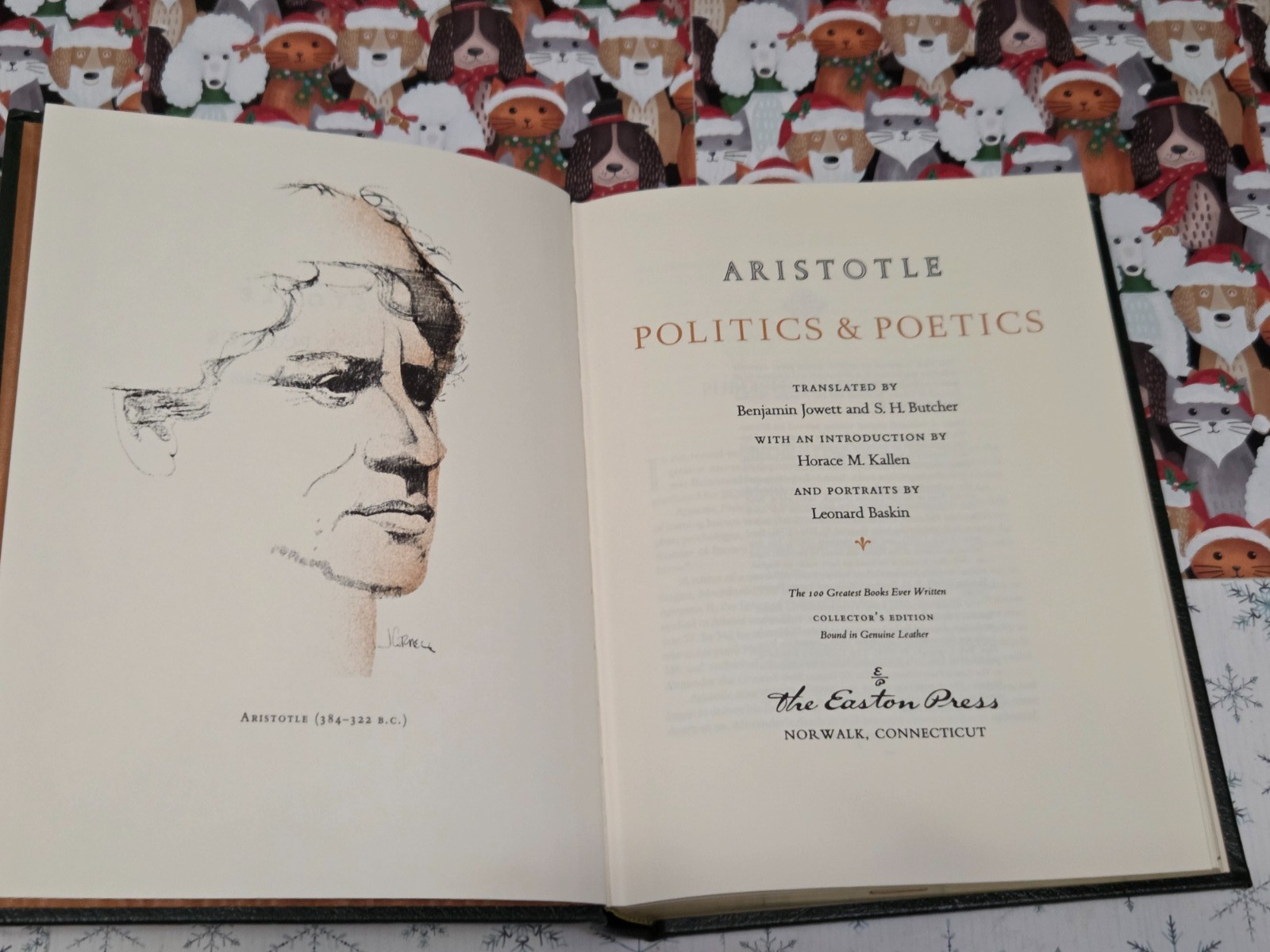 POLITICS & POETICS, ARISTOTLE, LEATHER BOUND, 1979, THE EASTON PRESS, –