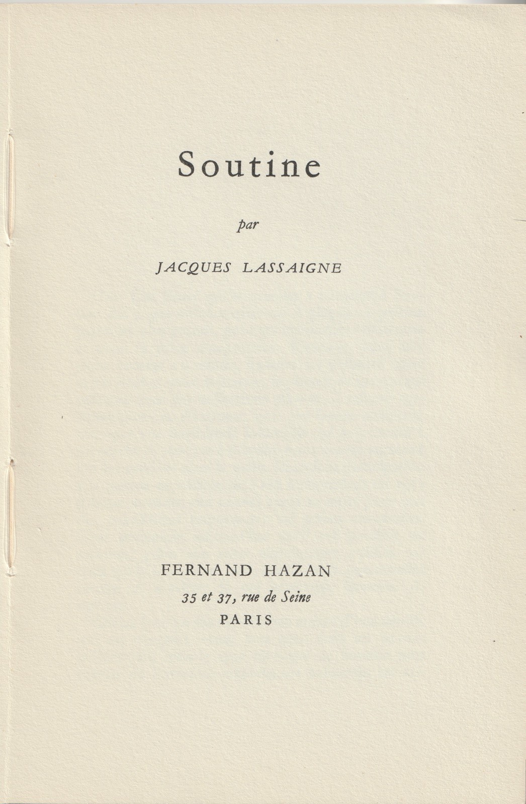 Soutine ( 20 pages featuring paintings by Chaim Soutine;one per page)