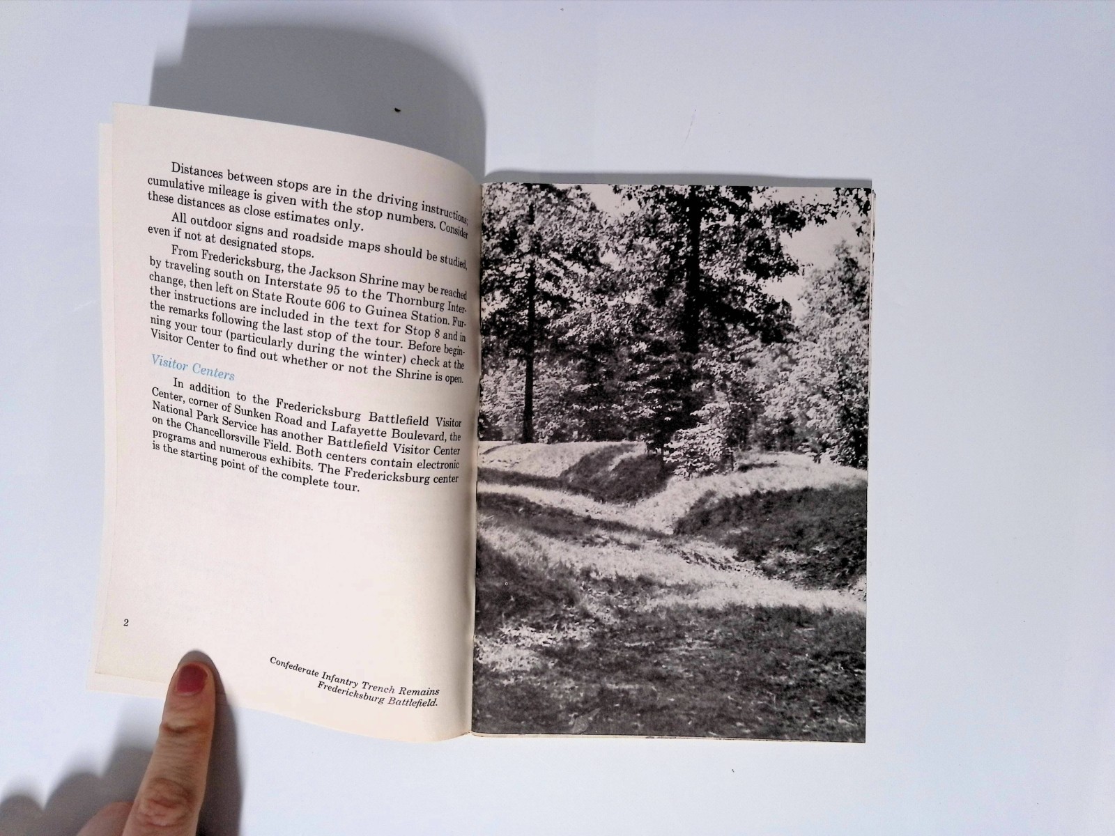 Battlefields Around Fredericksburg Self Guiding Tour Booklet 1964 Vintage Travel