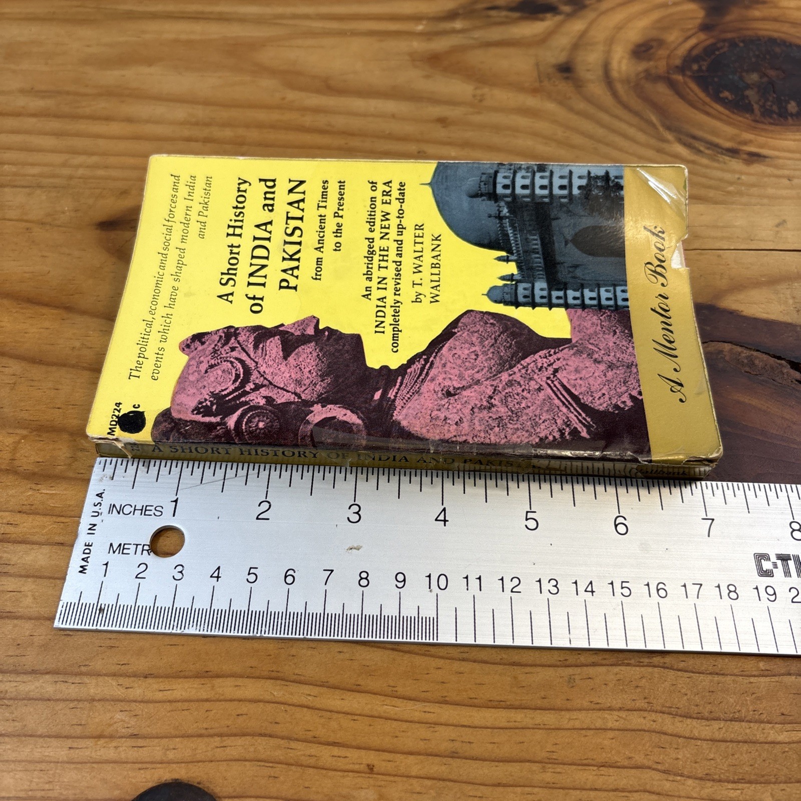 A SHORT HISTORY OF INDIA AND PAKISTAN T. Walter Wallbank 1958 Mentor paperback