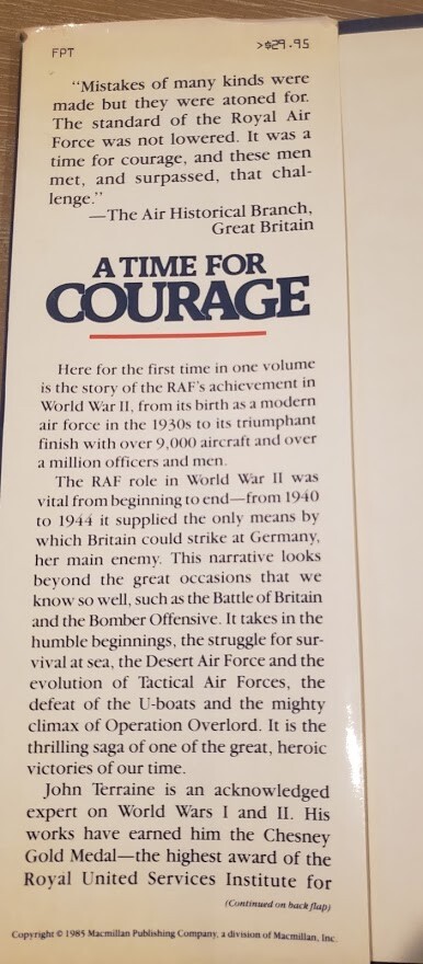 A Time For Courage The Royal Air Force In The European War 1939-1945 John Terra