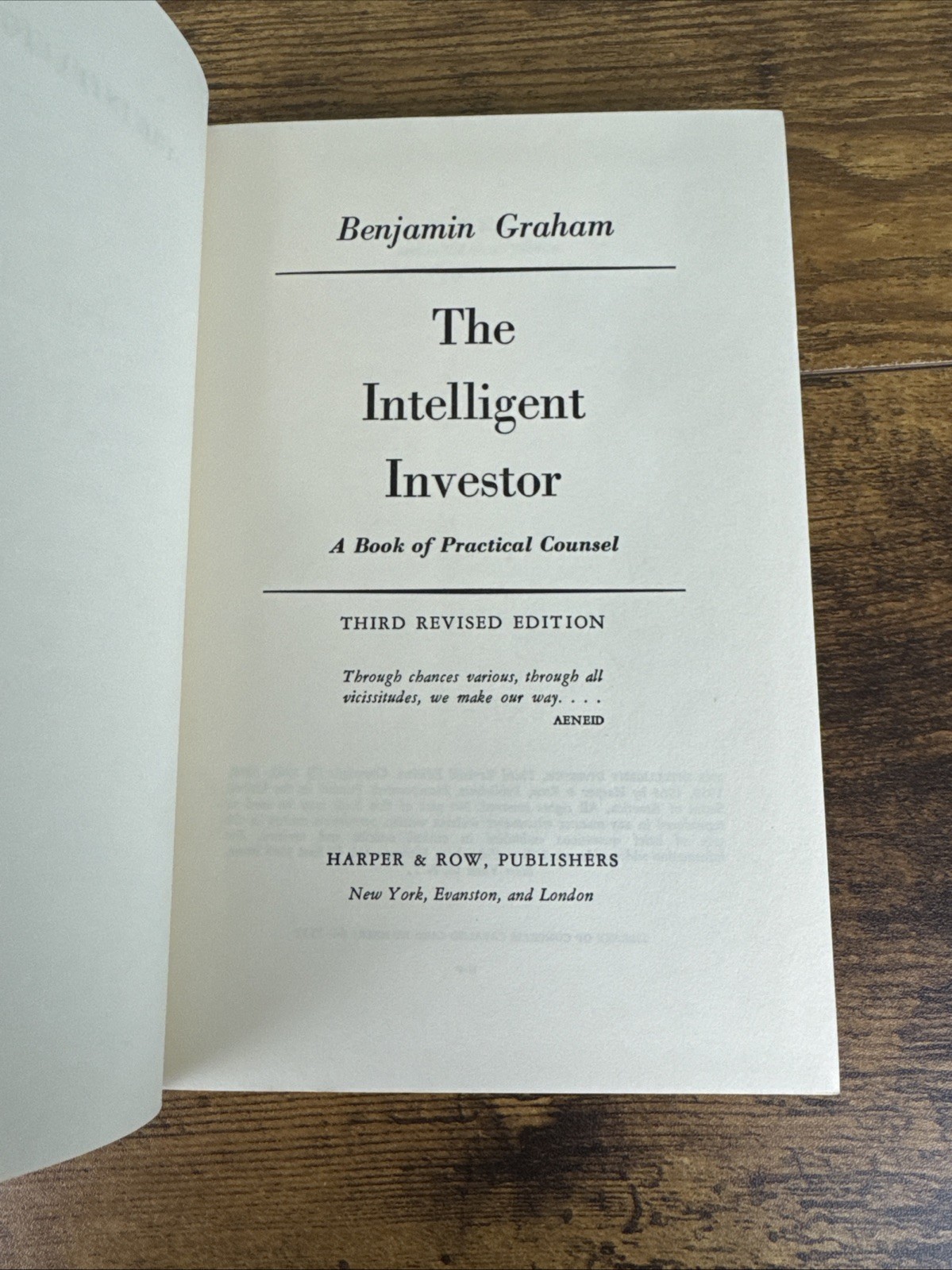 The Intelligent Investor Third Revised Edition by Benjamin Graham HC 1965