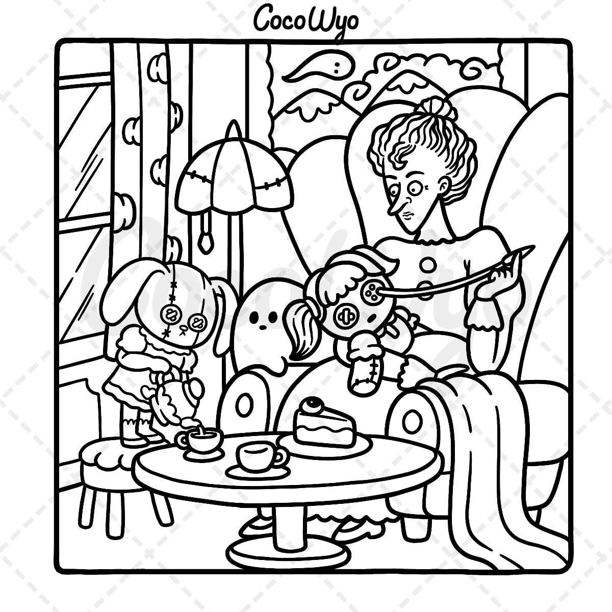 Spooky Cutie by Coco Wyo: Coloring Book for Adults and Teens | Paperback