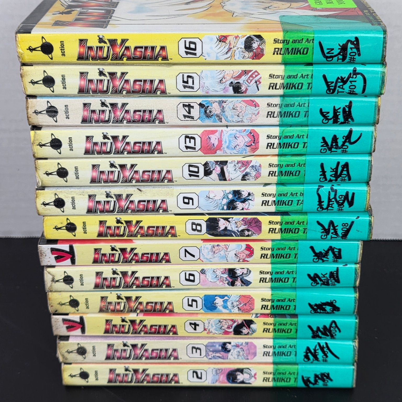 Inuyasha Manga Vol 2-10 13-16 Rumiko Takahashi 2003 Viz Media Action Anime Lot