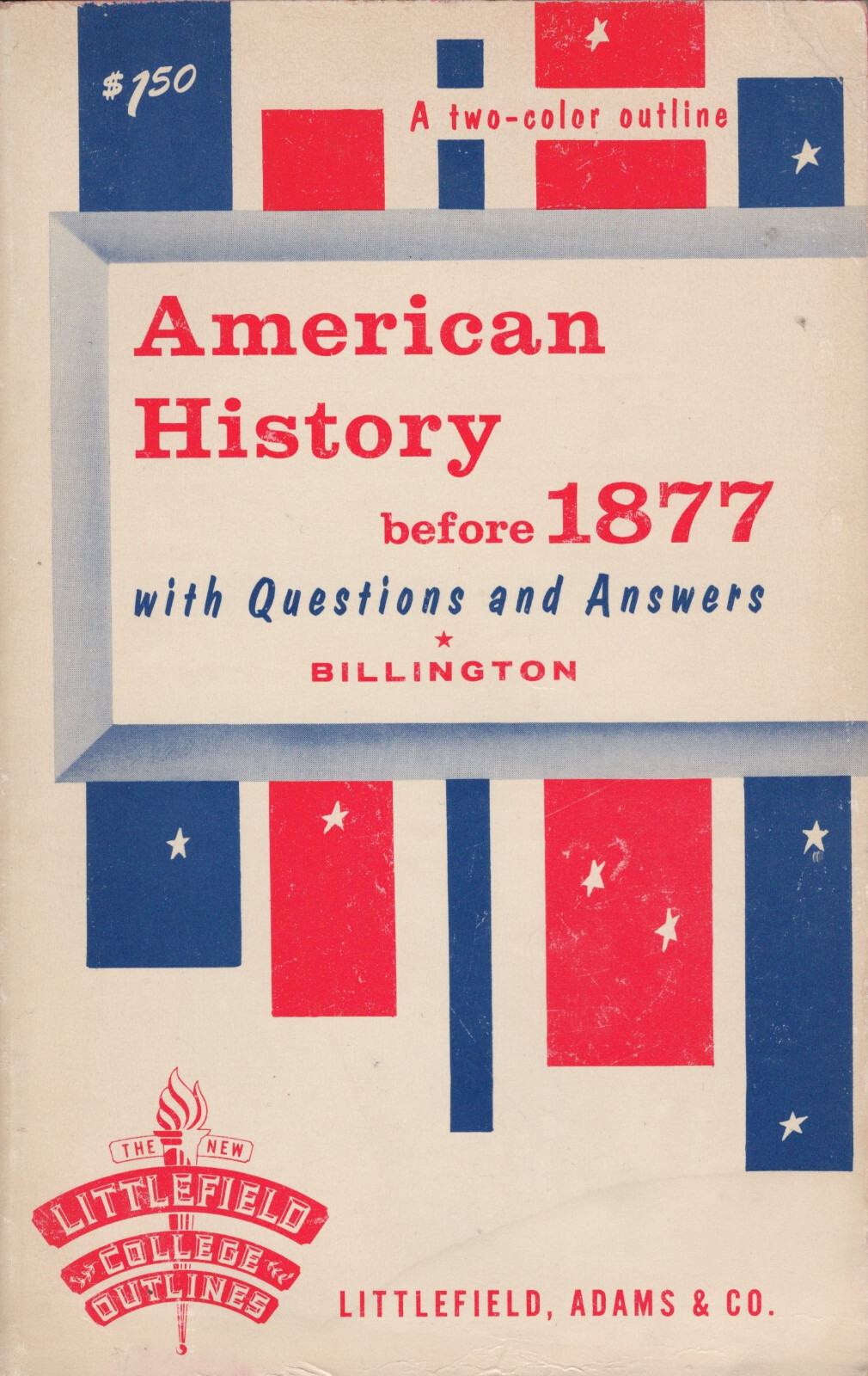 1959 American History Before 1877 W/ Questions And Answers by Ray Billington PB
