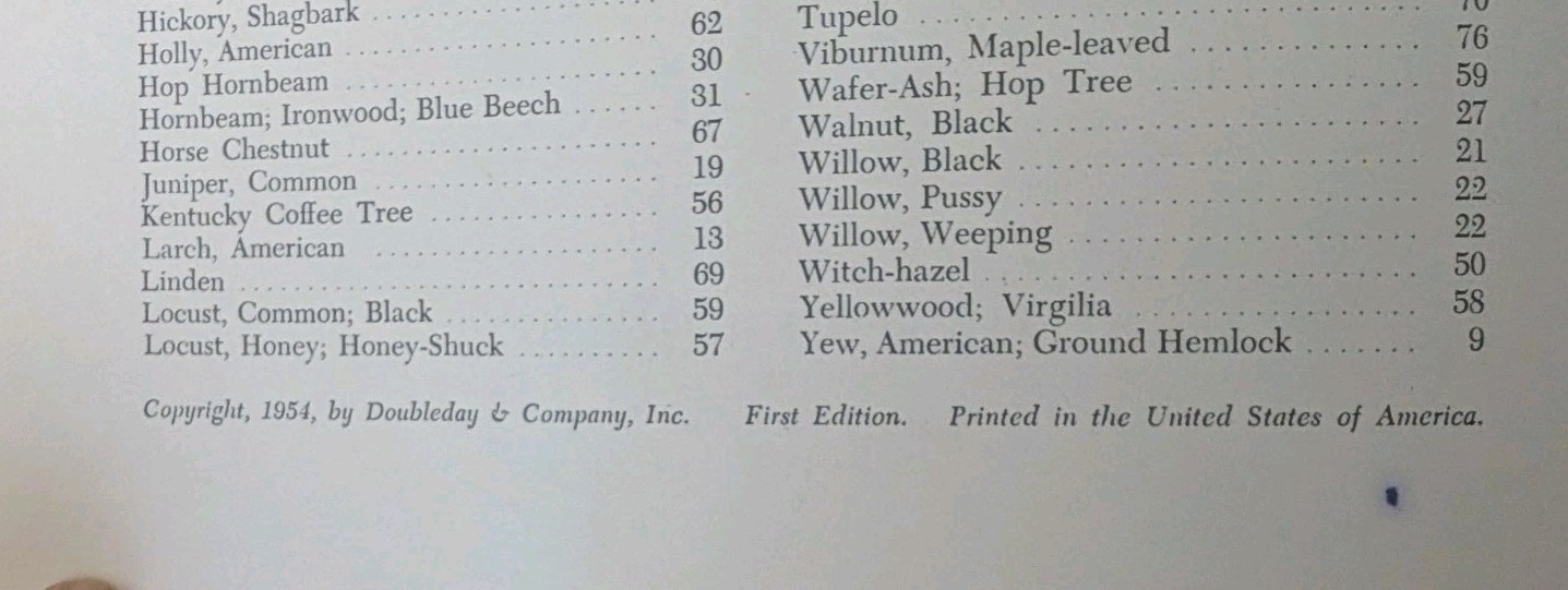 An Introduction To Trees by John Kieran 100 Trees In Color 1954 1ST EDITION