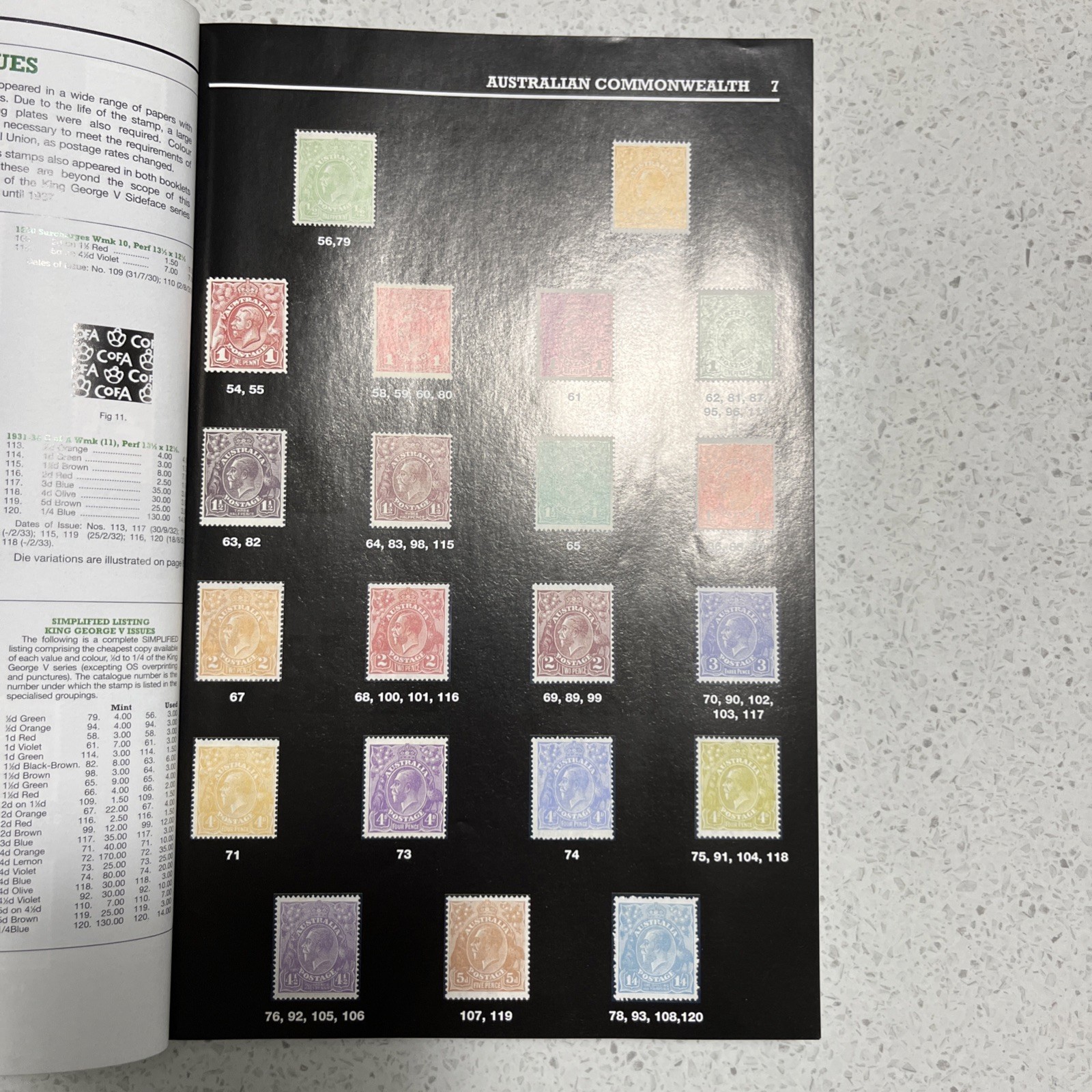 The Australian Stamp Catalogue 30th Edition Volume 1: In full colour. PB As new