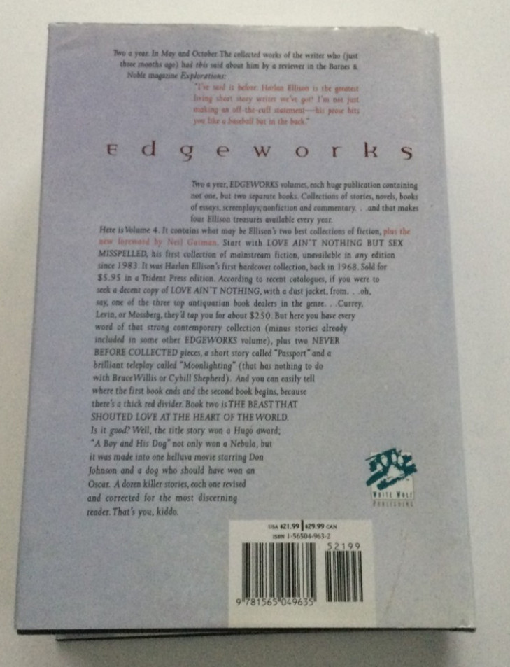 Harlan Ellison EDGEWORKS No.4**TRUE** 1st Edition Omnibus Hardcover