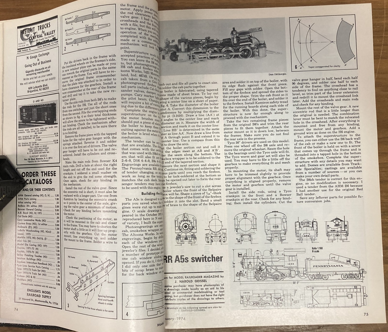 Model Railroader Magazine Bound Volume 41, January-December 1974, HB, VG, 260330