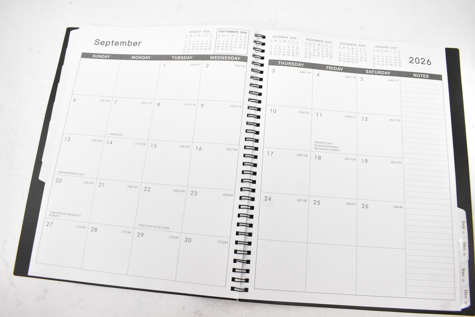 Monthly Planner 2026 Ring Wire Bound Black Planner Made In China Lot Of 7