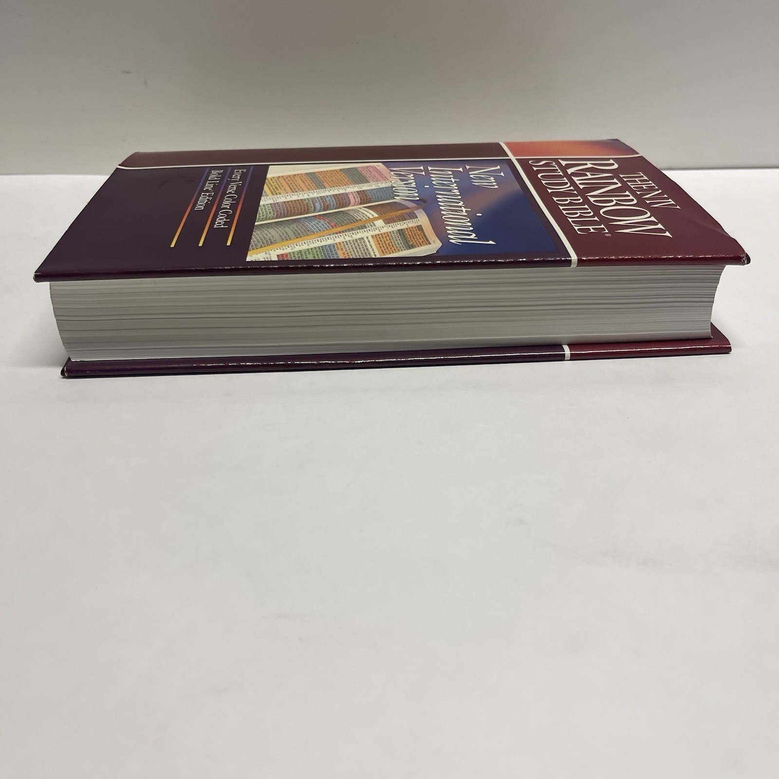 NIV Rainbow Study Bible New International Version Color Bold Line 1992 Hardcover